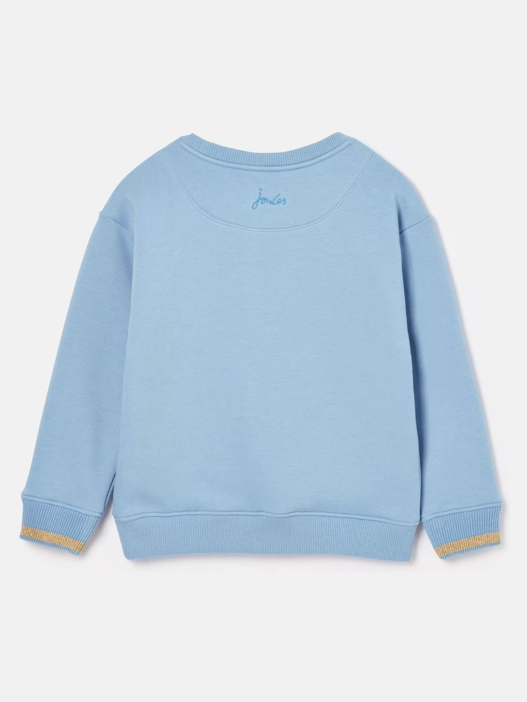Girls' Mackenzie Blue Pegasus Embroidered Artwork Crew Neck Sweatshirt^Joules Store