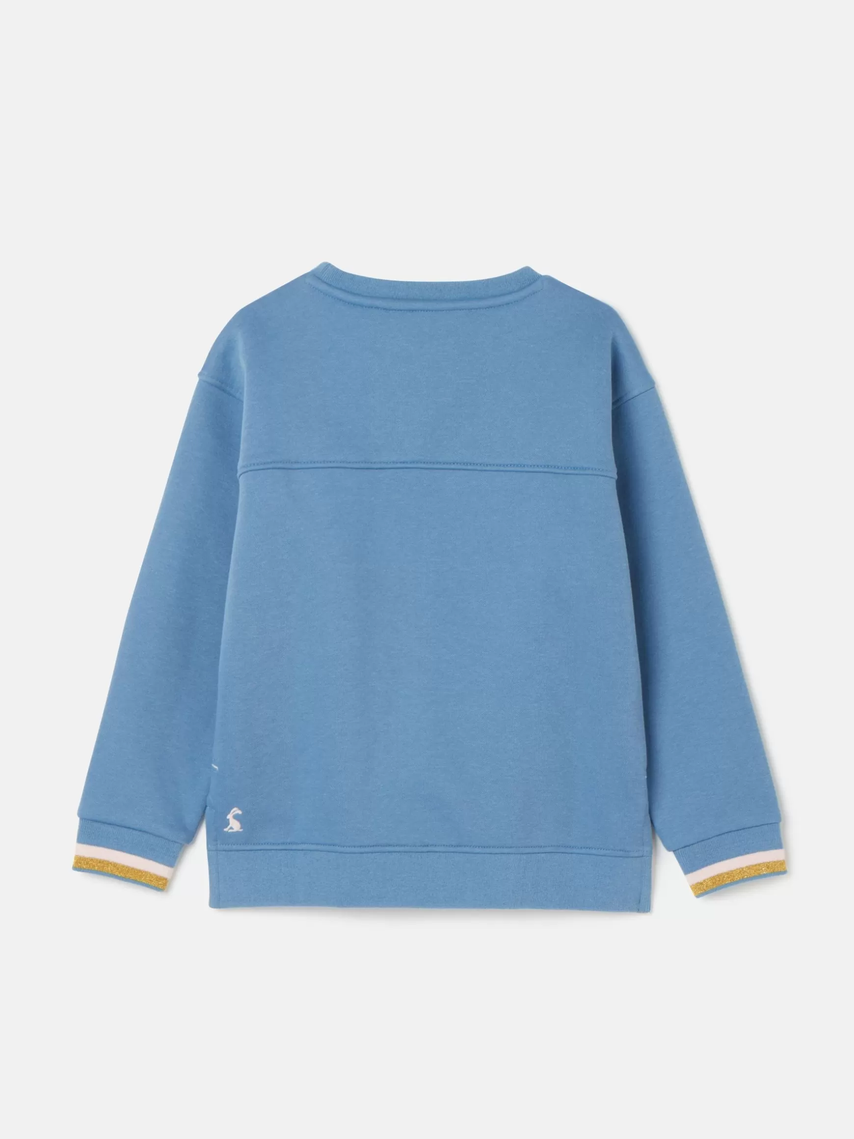 Girls' Mackenzie Blue Rabbit Embroidered Artwork Crew Neck Sweatshirt^Joules Best Sale