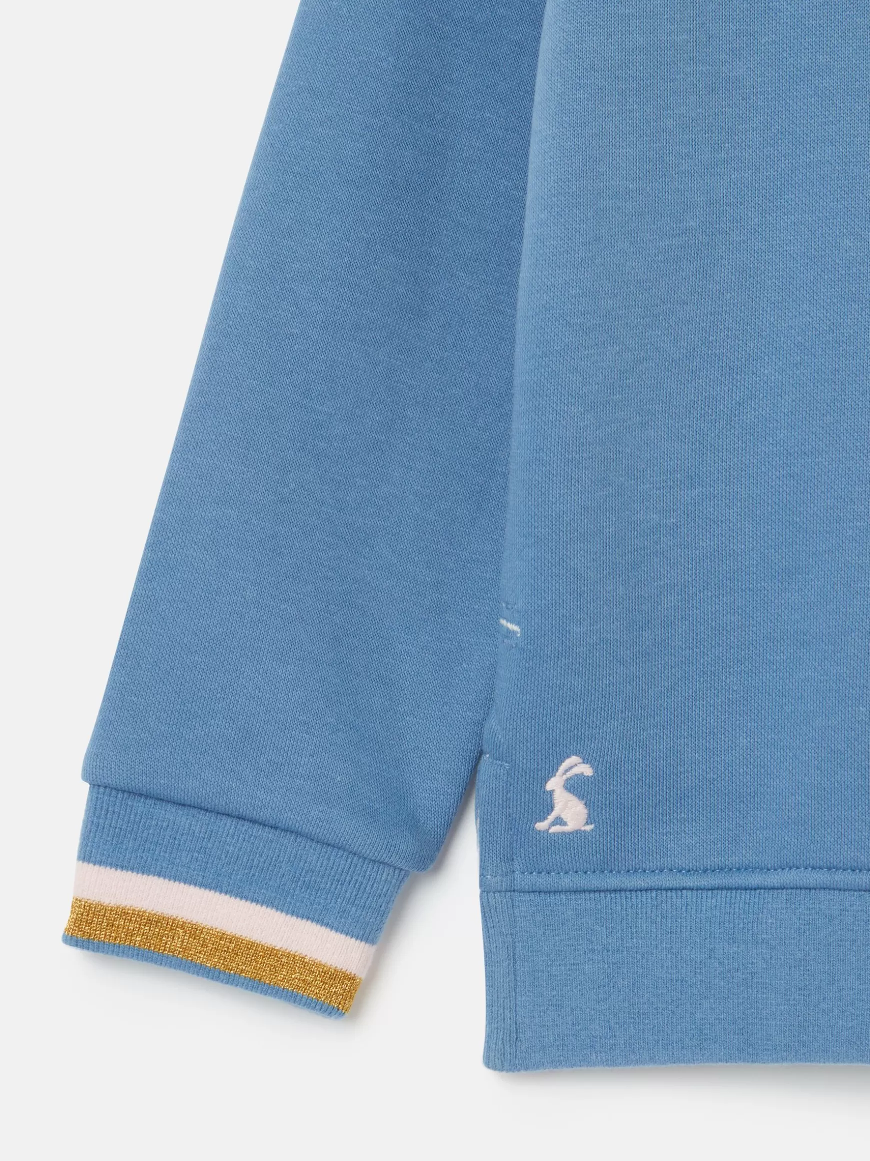 Girls' Mackenzie Blue Rabbit Embroidered Artwork Crew Neck Sweatshirt^Joules Best Sale