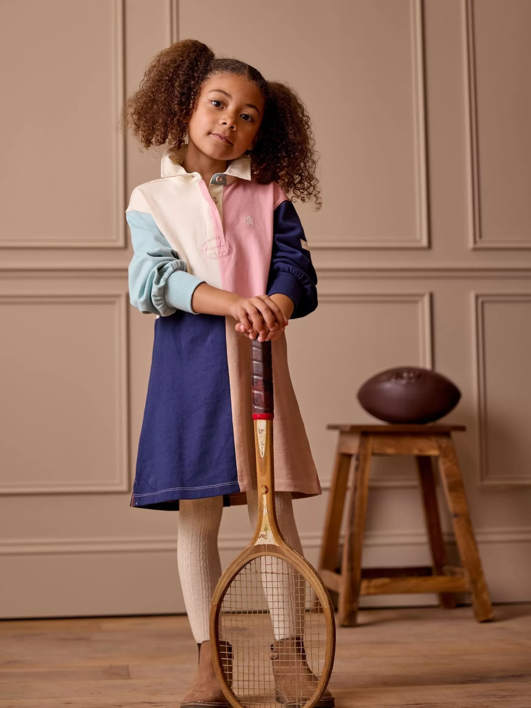 Girls' Maisie Colour Block Rugby Dress^Joules Shop