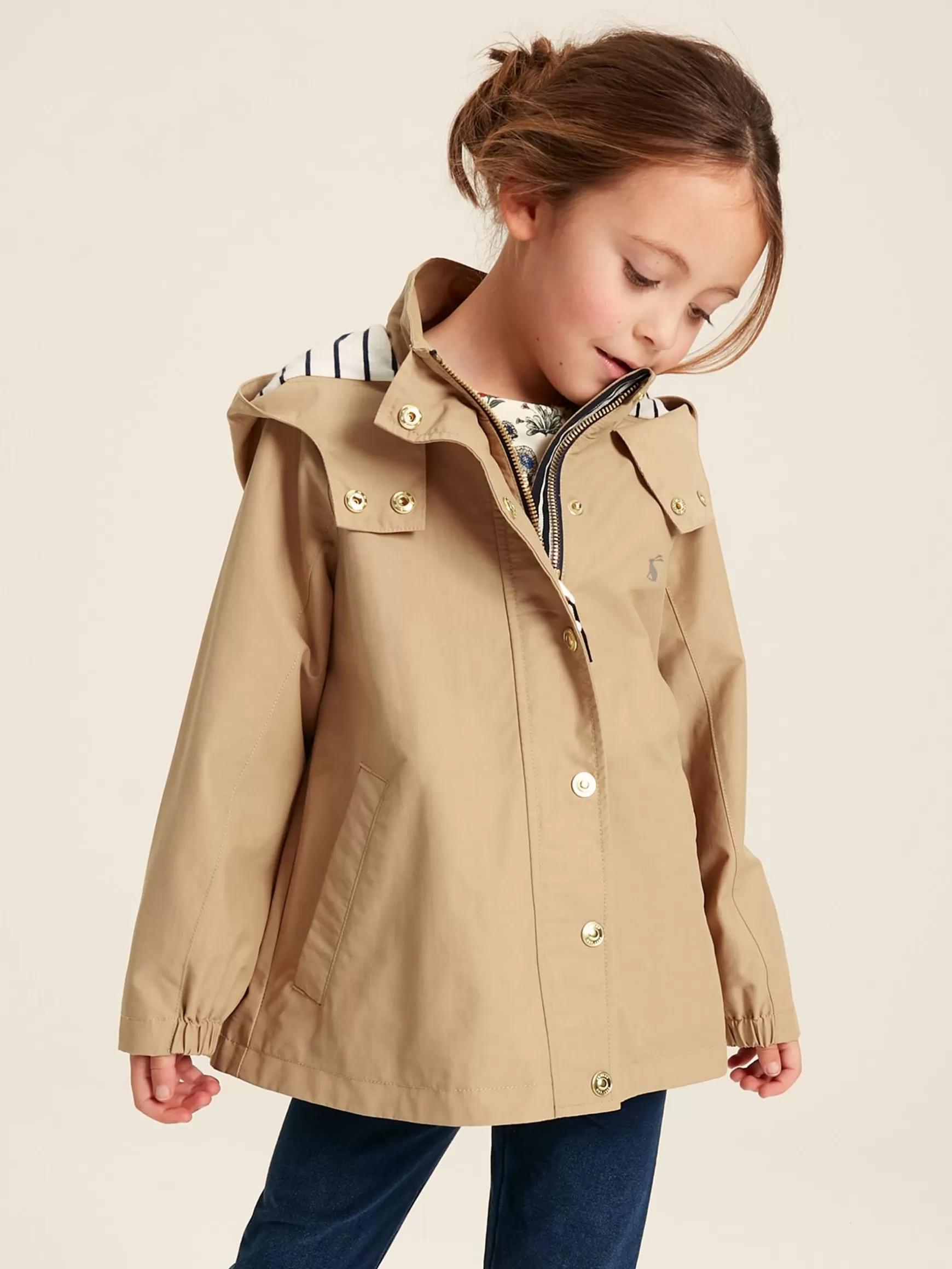 Girls' Meadow Lightweight Waterproof Raincoat With Hood^Joules Shop