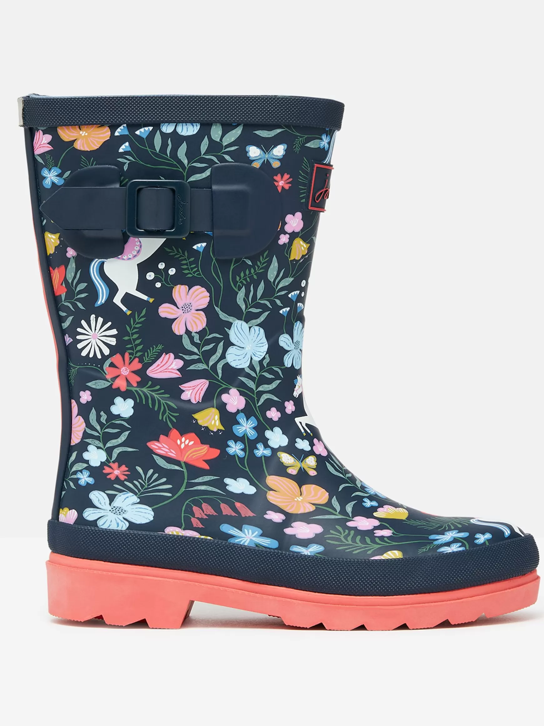 Girls' Navy Blue Printed Wellies^Joules Cheap