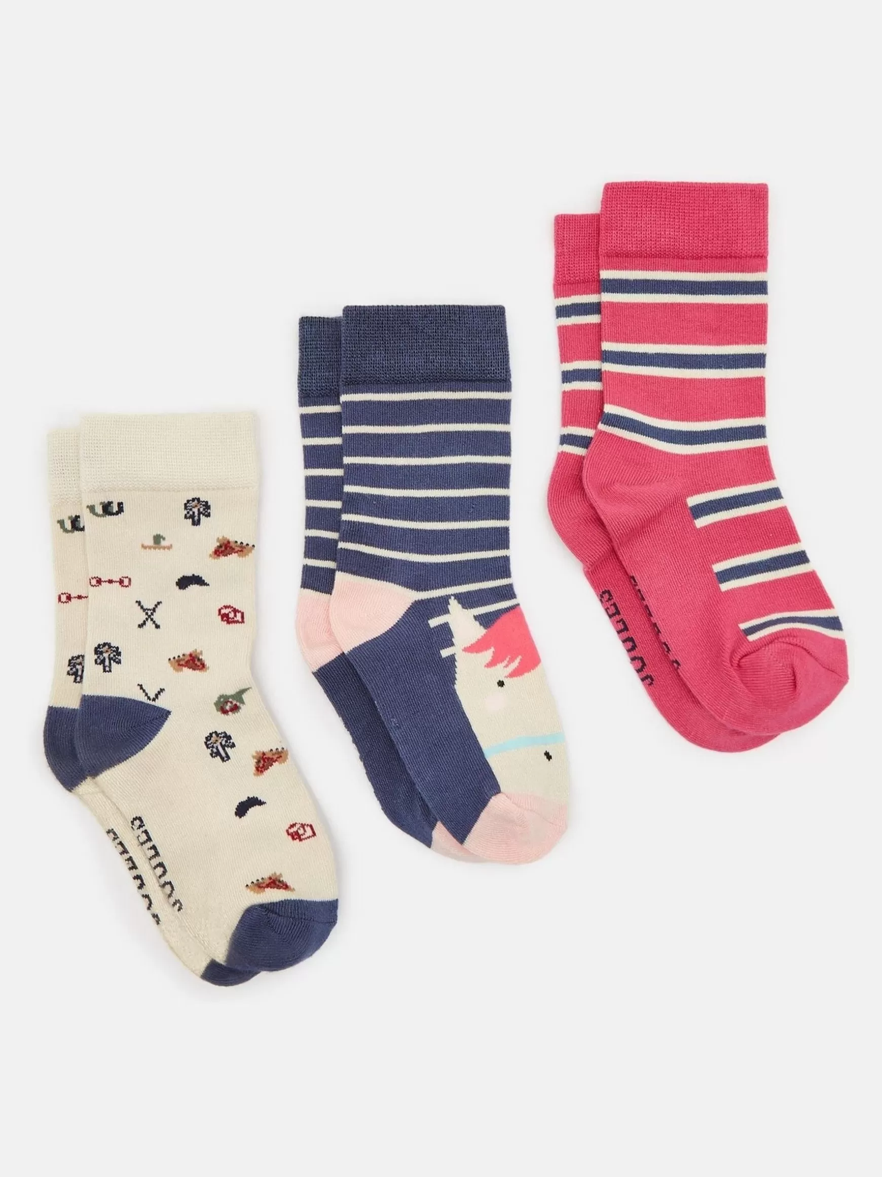 Girls' Neat Feet 3 Pack Socks^Joules Sale