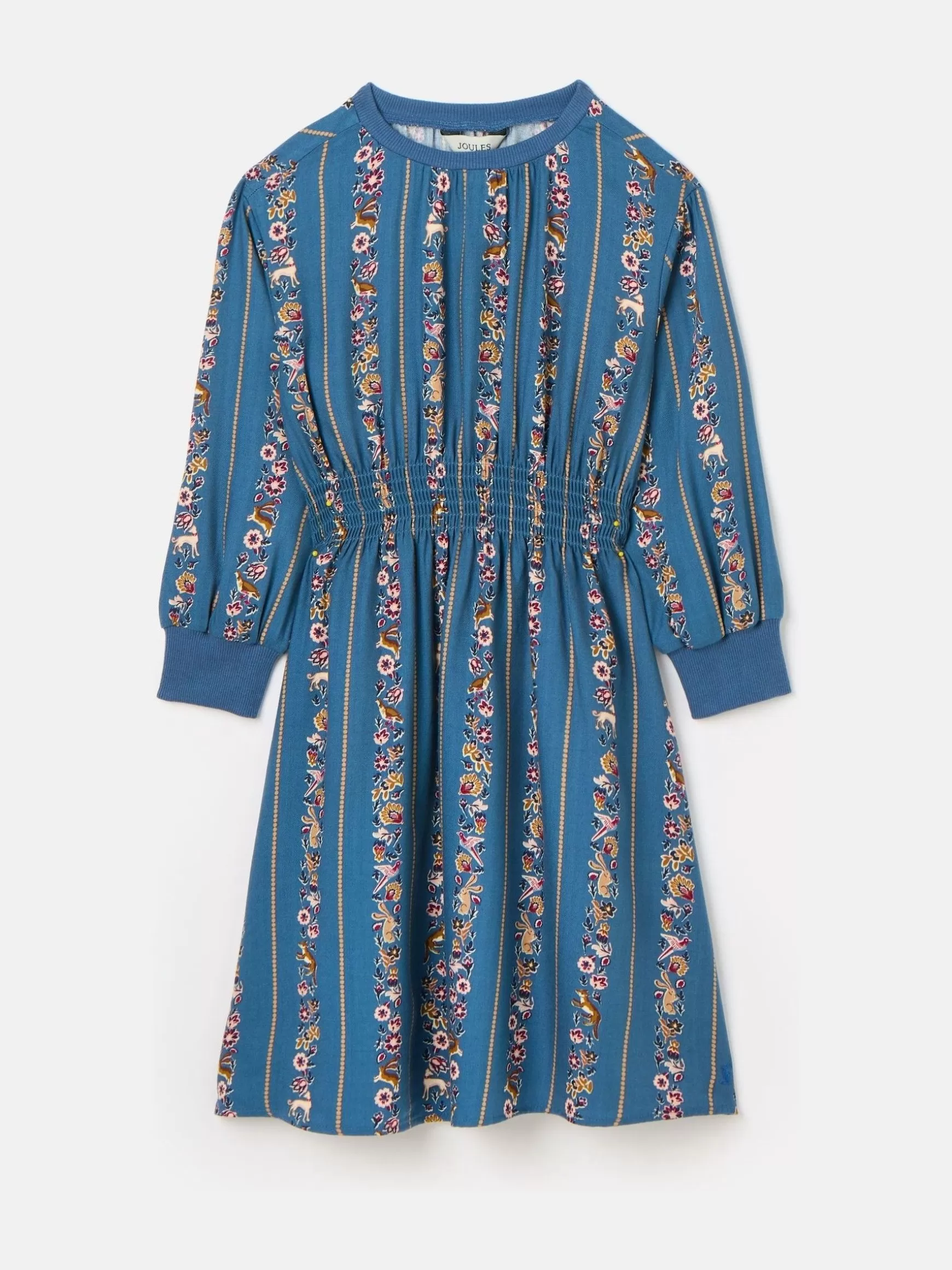 Girls' Odelia Blue Animals Print Printed Dress^Joules Shop