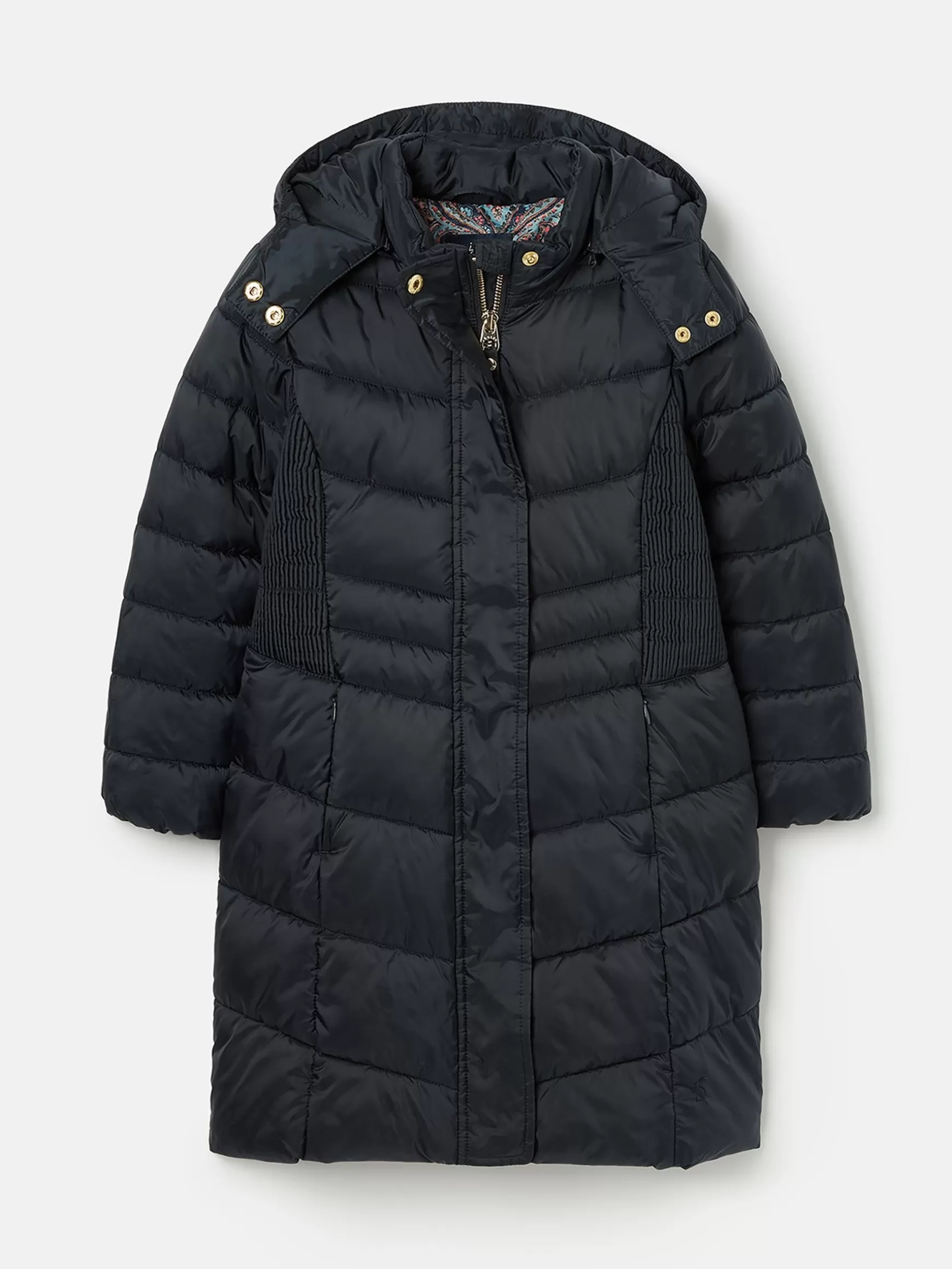 Girls' Pembury Navy Blue Showerproof Padded Coat with Hood^Joules Flash Sale