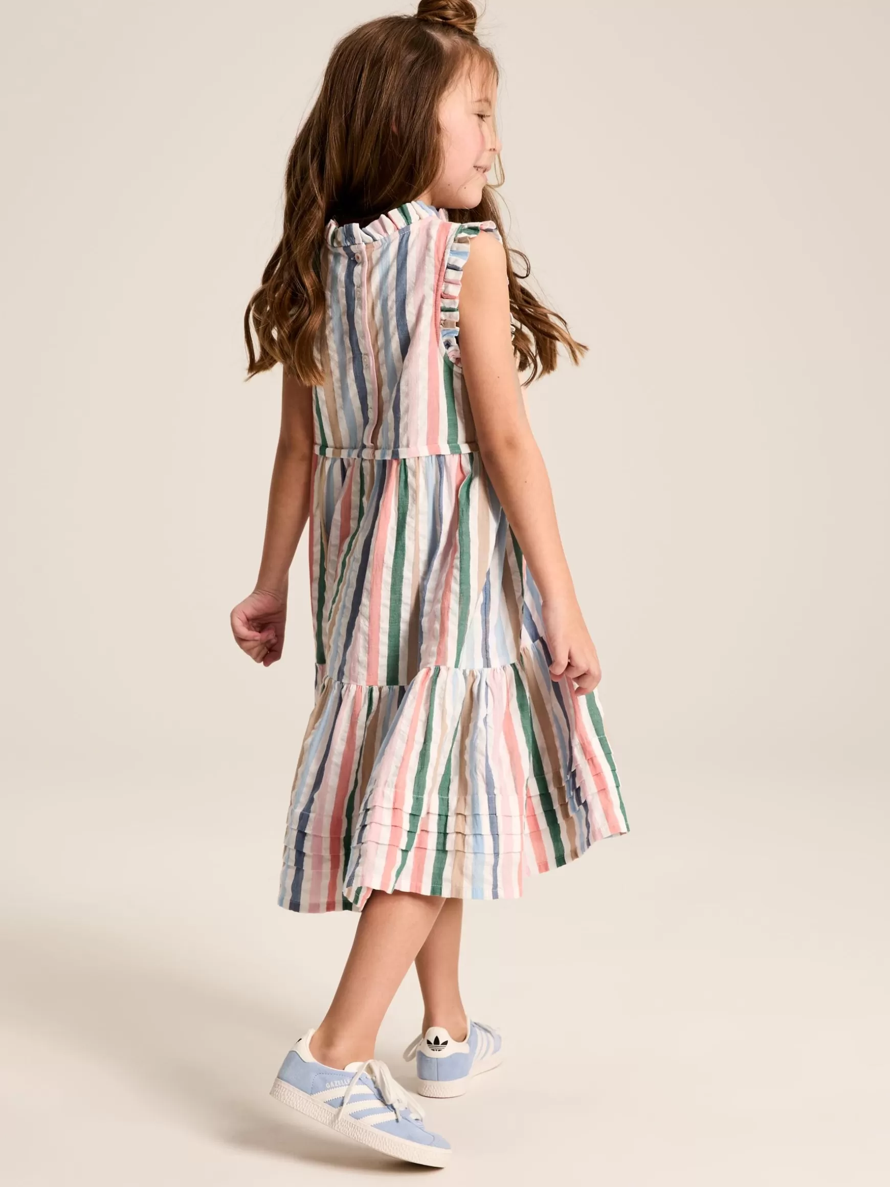 Girls' Poppie Stripe Tiered Dress^Joules Sale