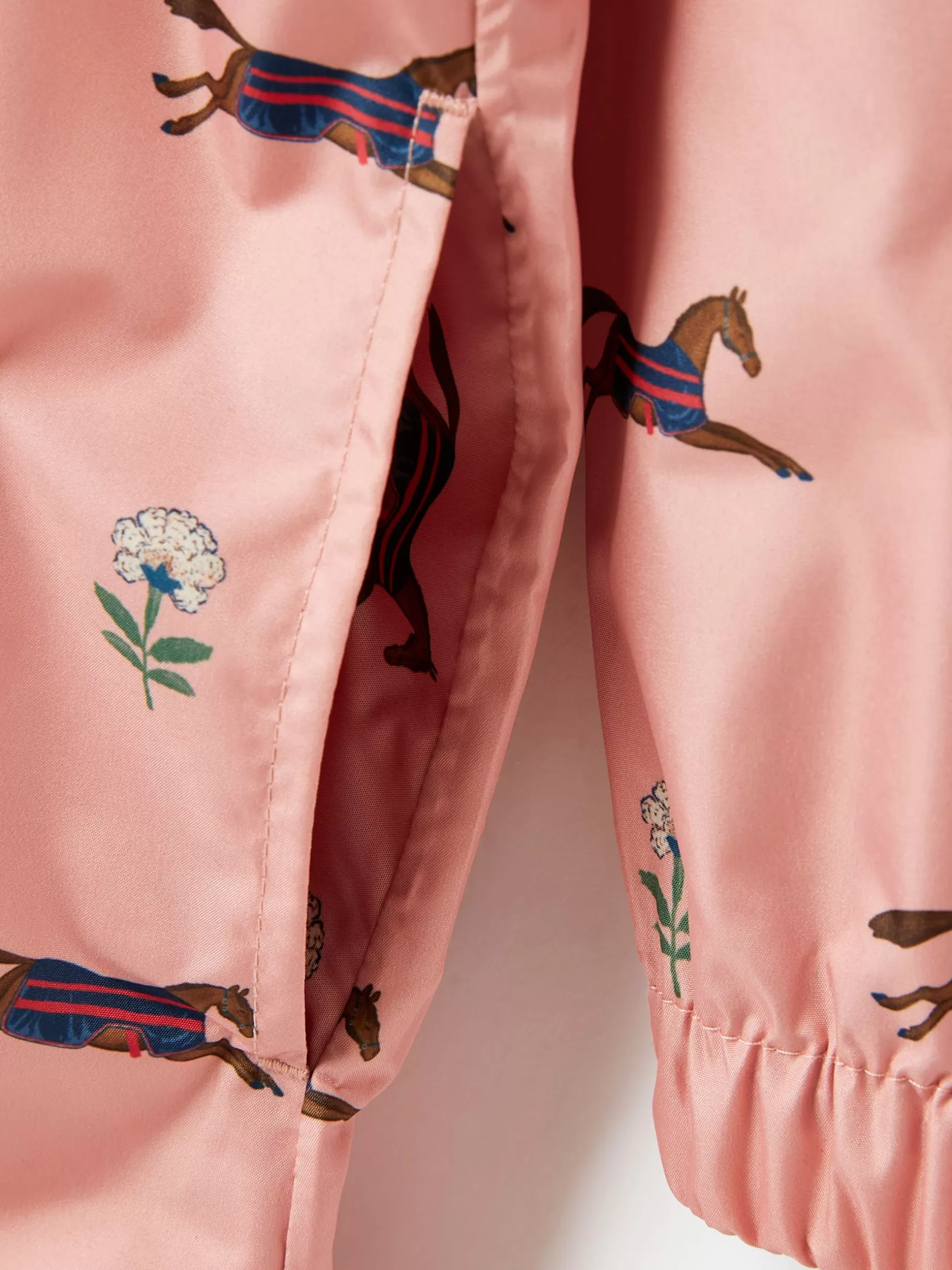 Girls' Rainford Pink Horse Waterproof Packable Raincoat With Hood^Joules Online