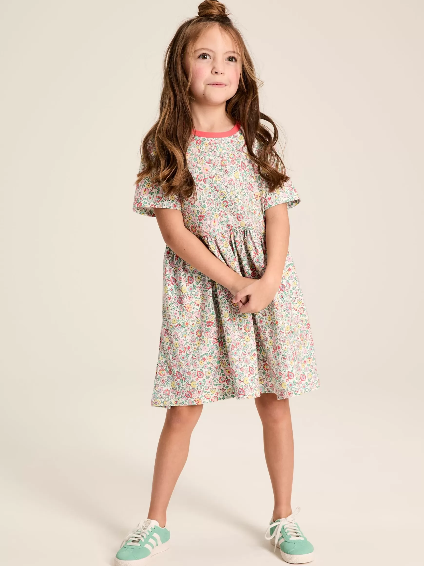 Girls' Skye Multi Print Jersey T-Shirt Dress^Joules New