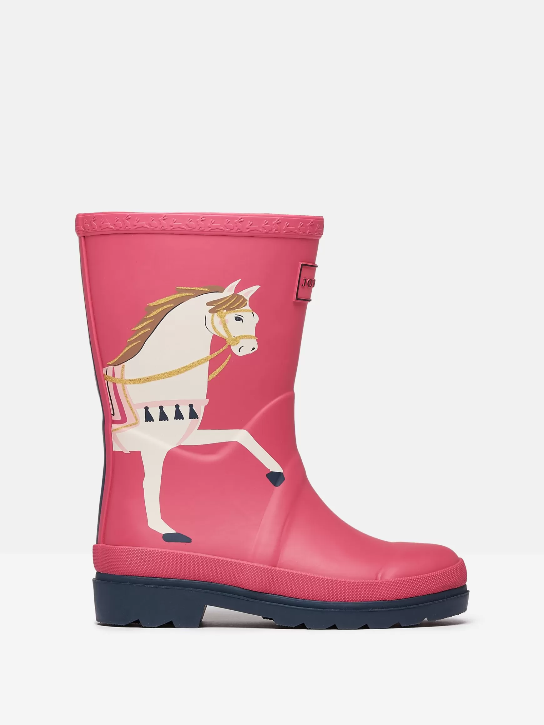 Girls' Splashwell Pink Horse Wellies^Joules Shop