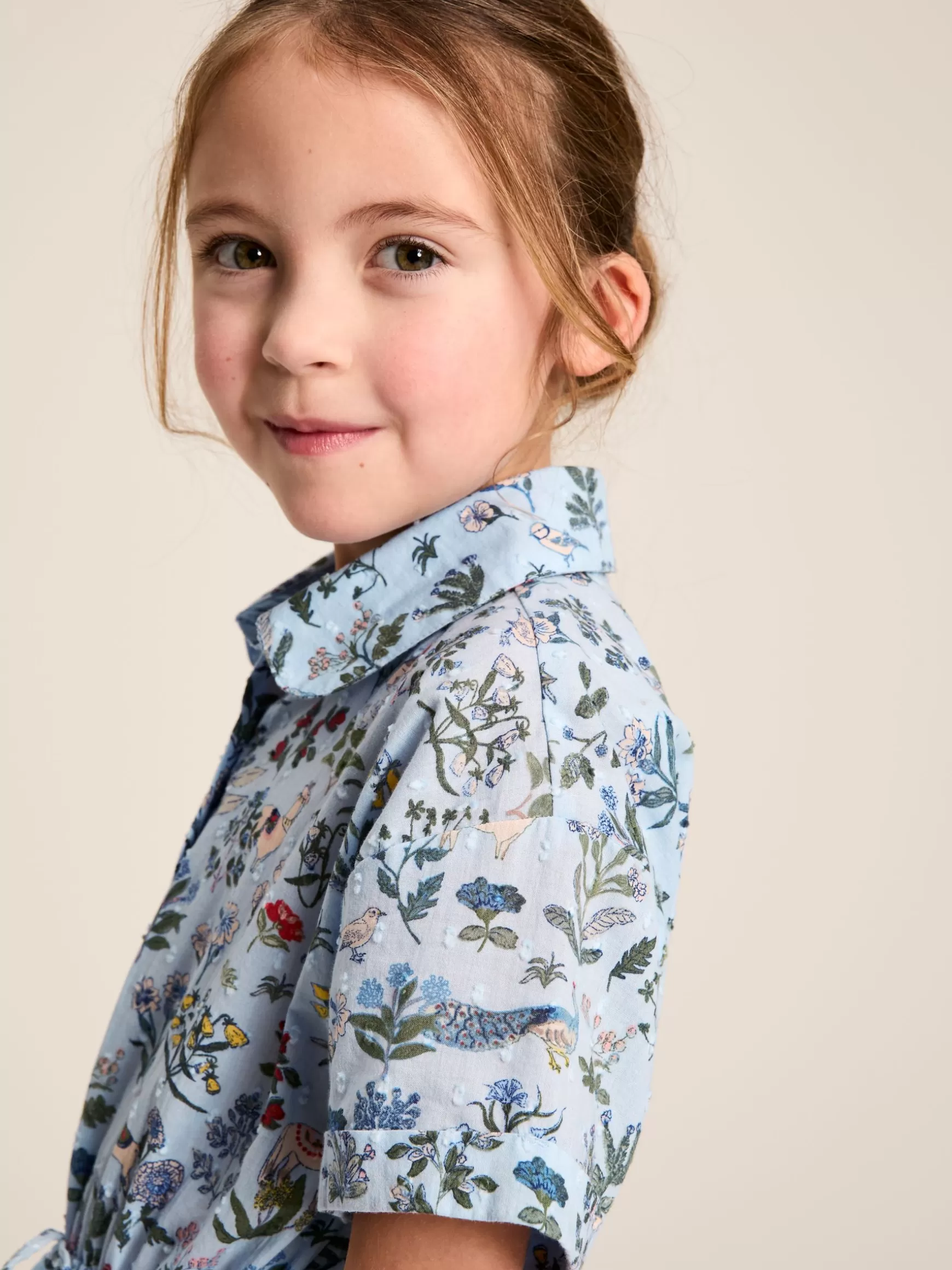 Girls' Summer Textured Shirt Dress^Joules New