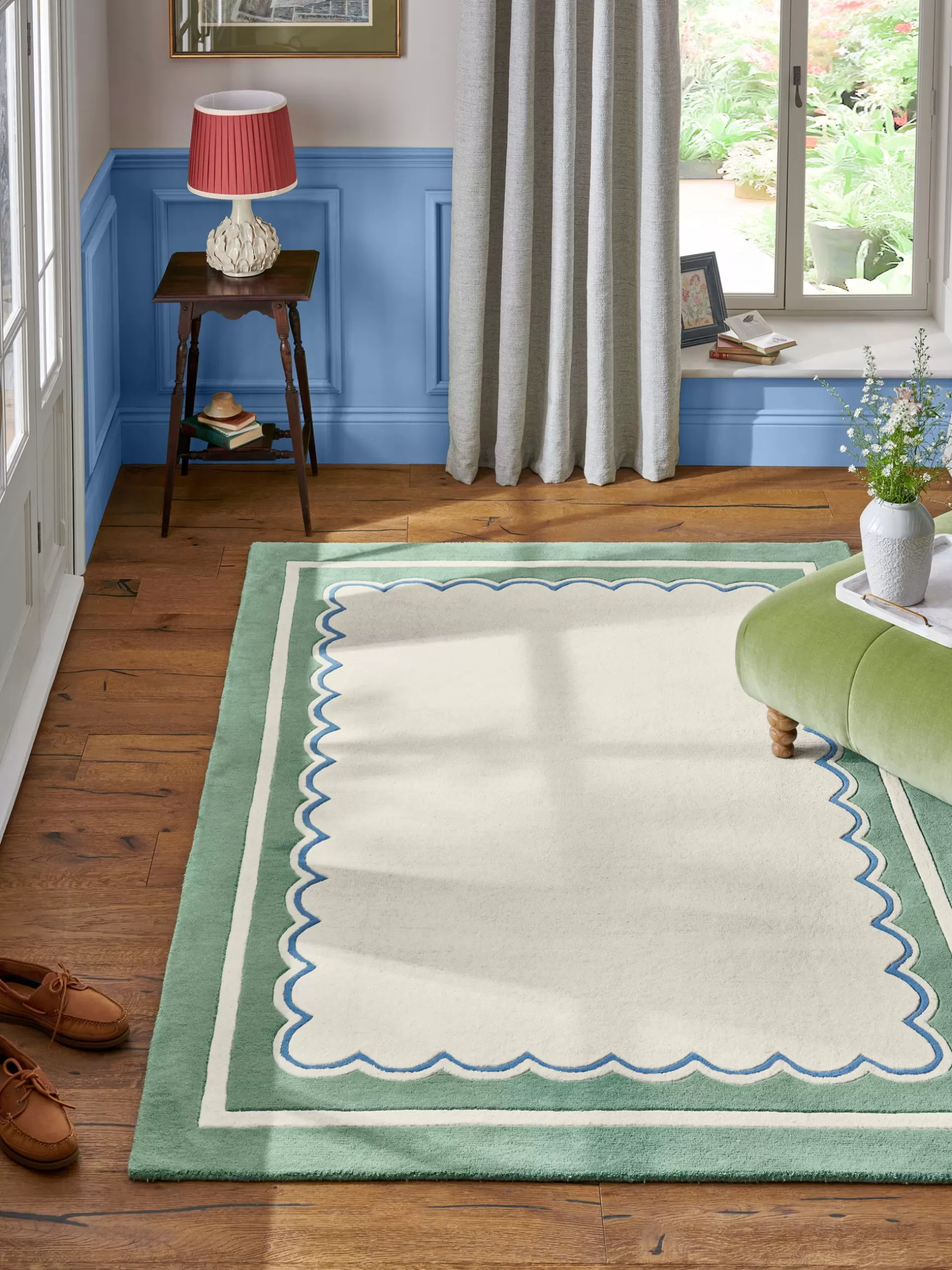 Chalfield Scallop Wool Tufted Rug^Joules Cheap