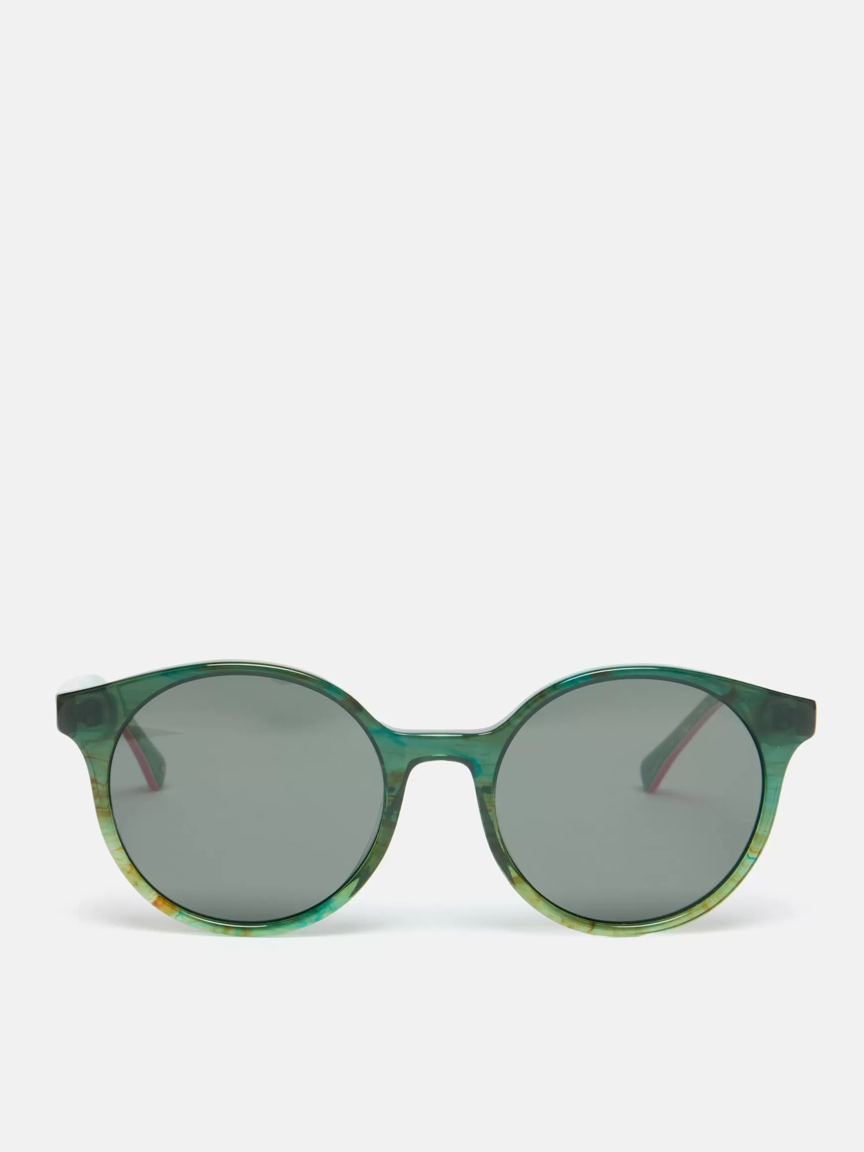 Green Floral Round Rimmed Sunglasses^Joules Fashion
