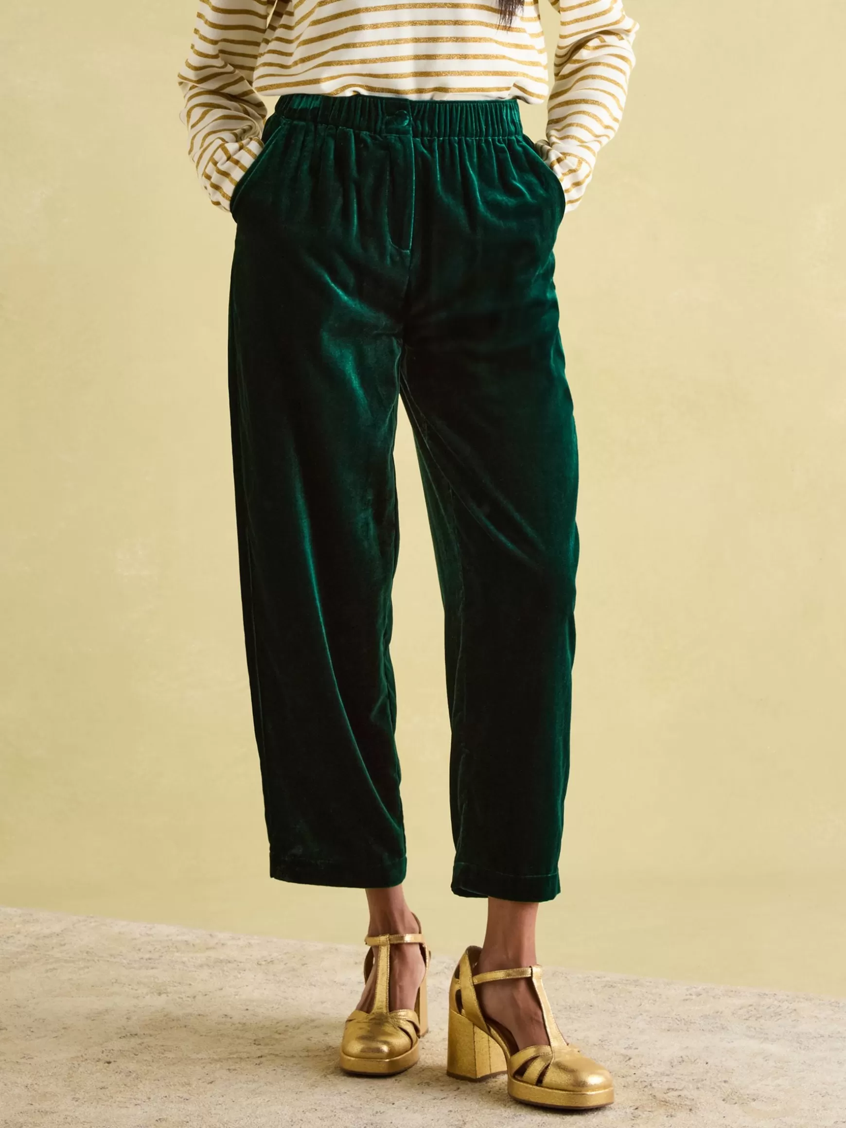 Velvet Straight Leg Trousers^Joules Cheap