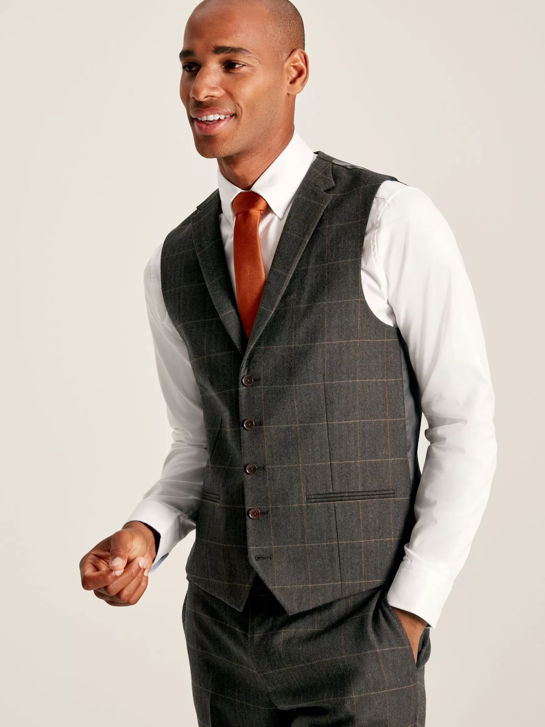 Window Pane Check Suit Waistcoat^Joules Sale