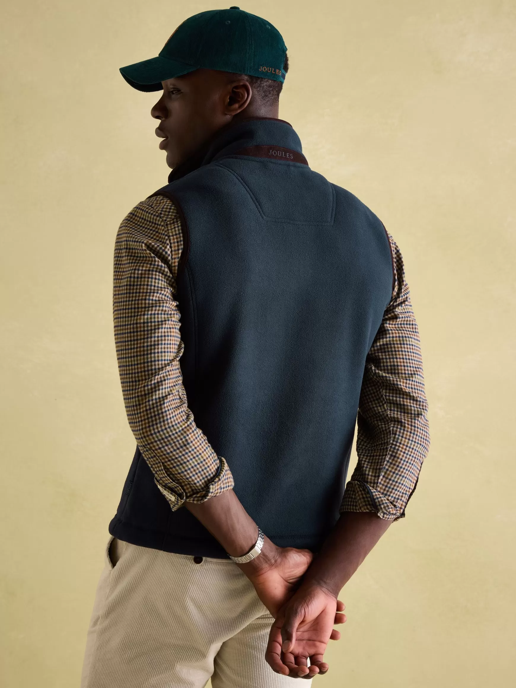 Greenfield Navy Blue Full Zip Fleece Gilet^Joules Store