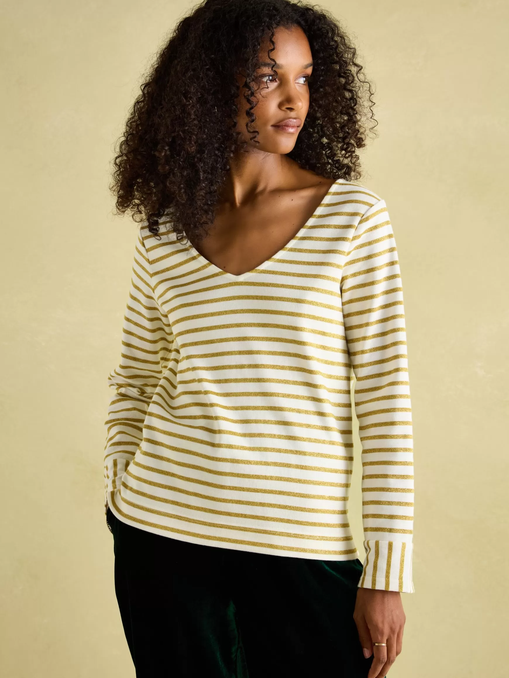 Harbour V-Neck Jersey Top^Joules Discount