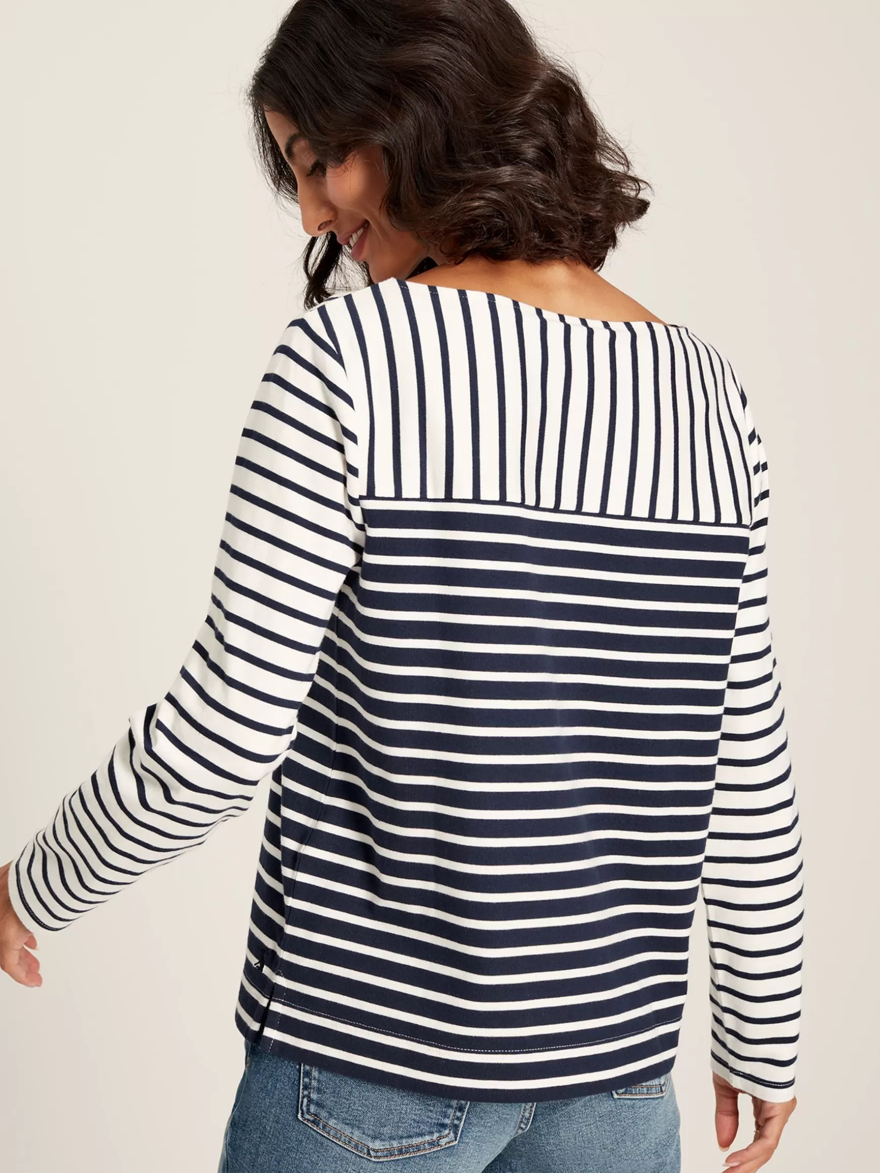 Harbour Navy Hotchpotch Long Sleeve Breton Top^Joules Cheap