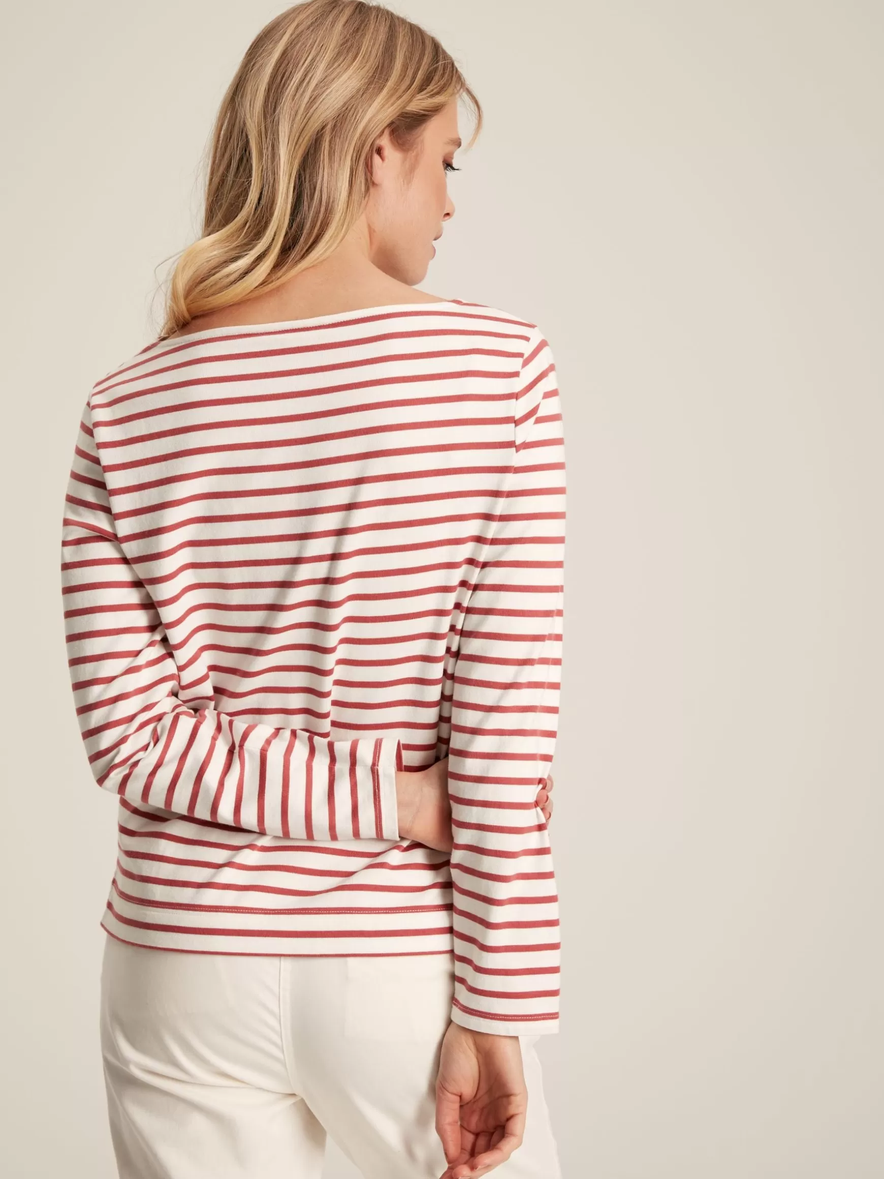 Harbour Pink Striped Long Sleeve Breton Top^Joules Best Sale