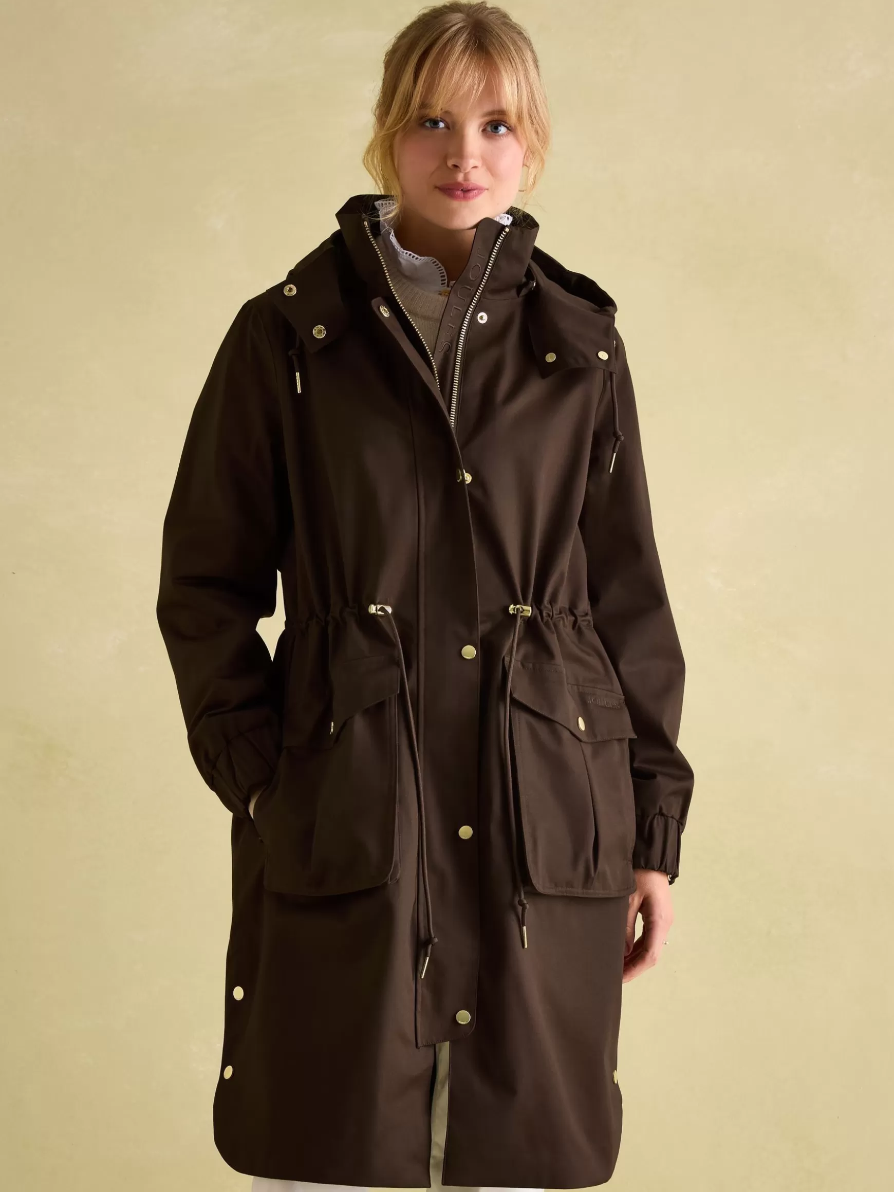 Harpsden Waterproof Long Raincoat with Hood^Joules Cheap