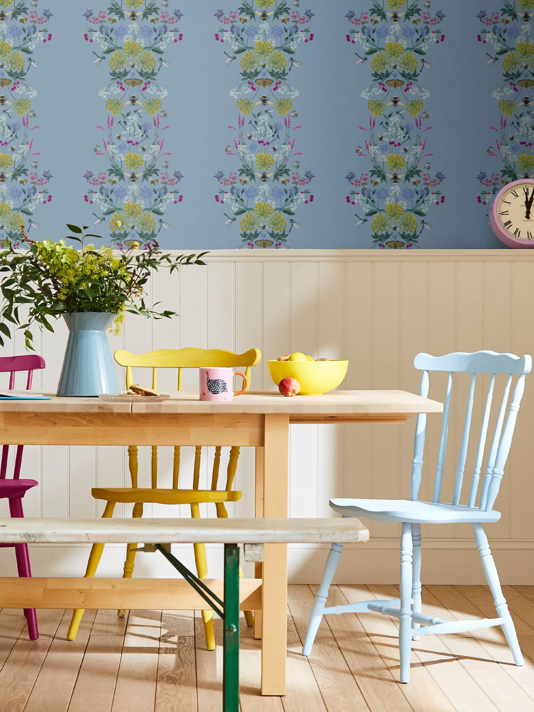 Haze Blue Perfect Pollinators 10M Wallpaper^Joules Discount