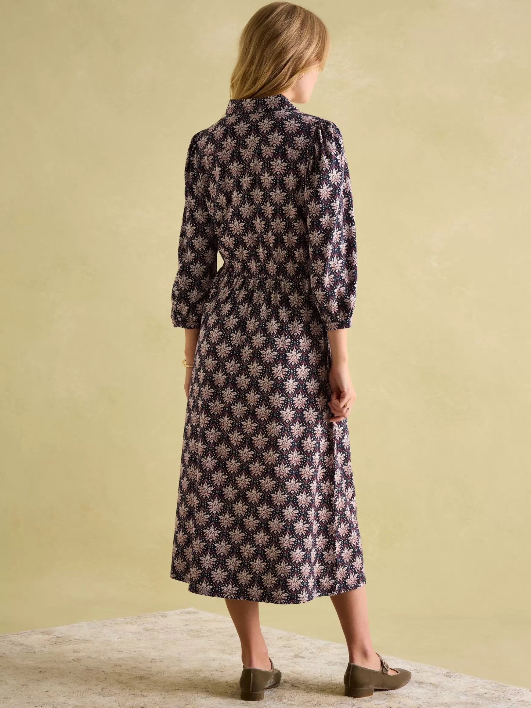 Hazel Navy and Pink Jersey Shirt Dress^Joules Flash Sale