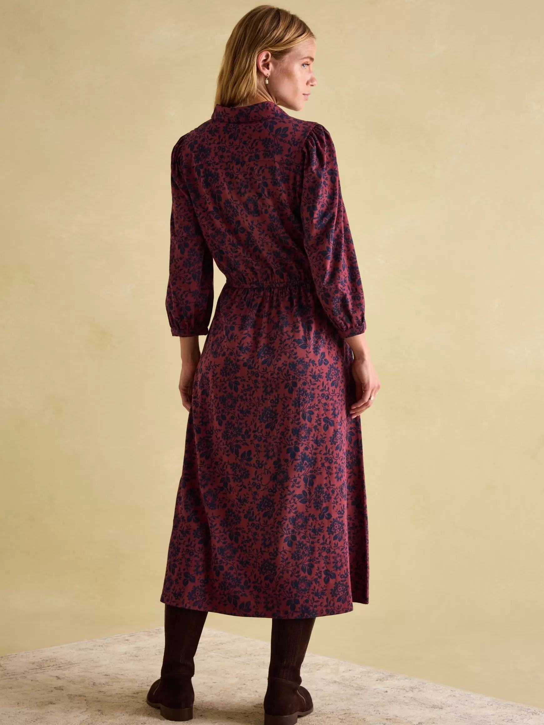 Hazel Red and Navy Jersey Shirt Dress^Joules Clearance