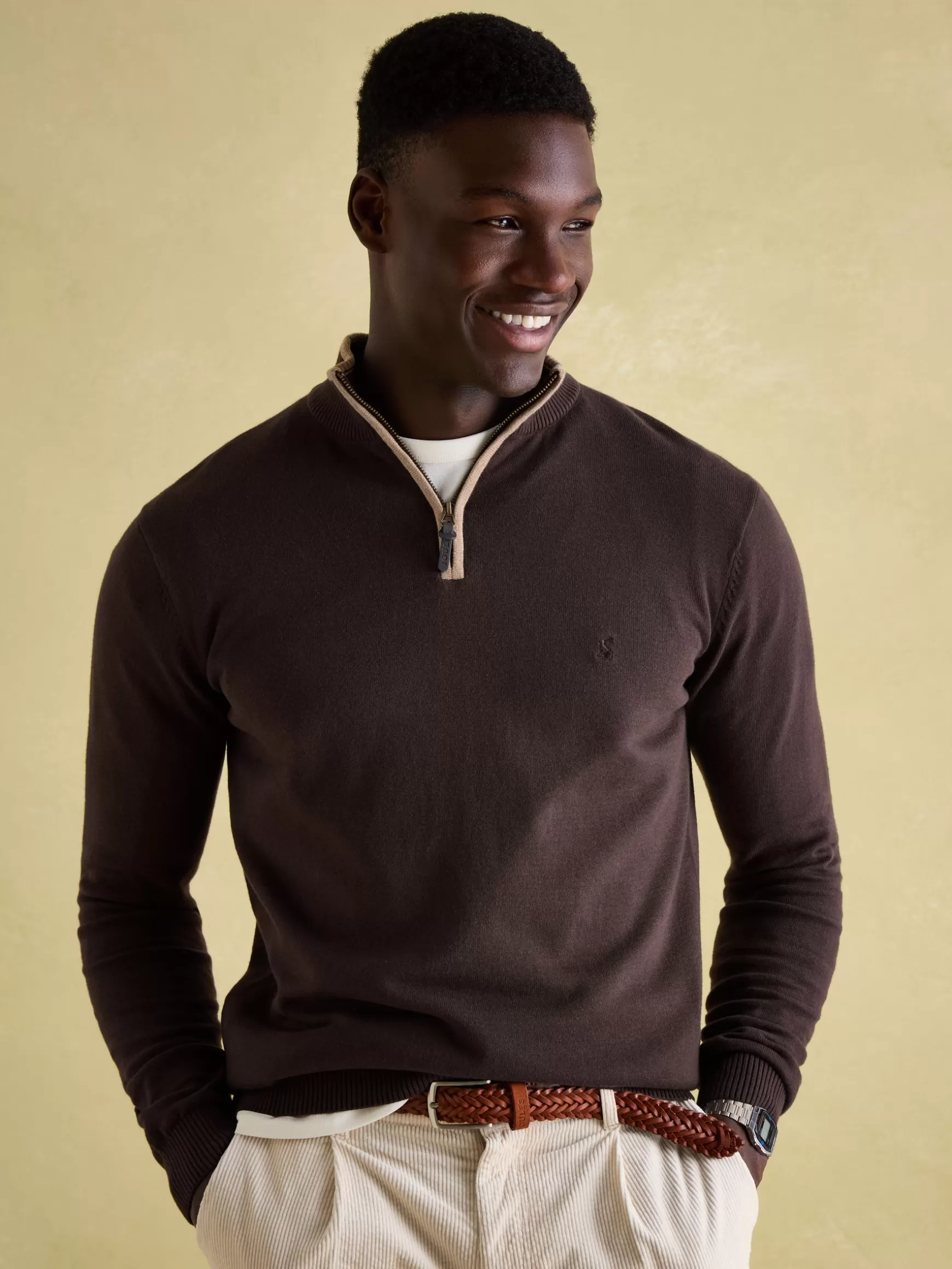Hillside Quarter Zip Knit Jumper^Joules Hot