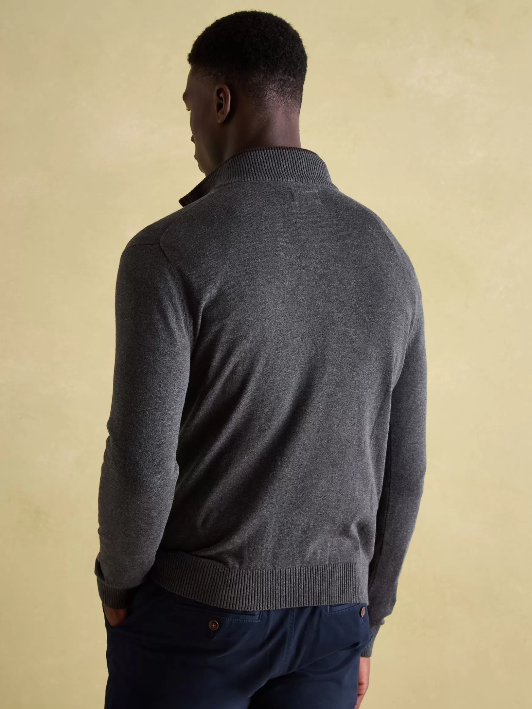 Hillside Charcoal Grey Quarter Zip Knit Jumper^Joules Online