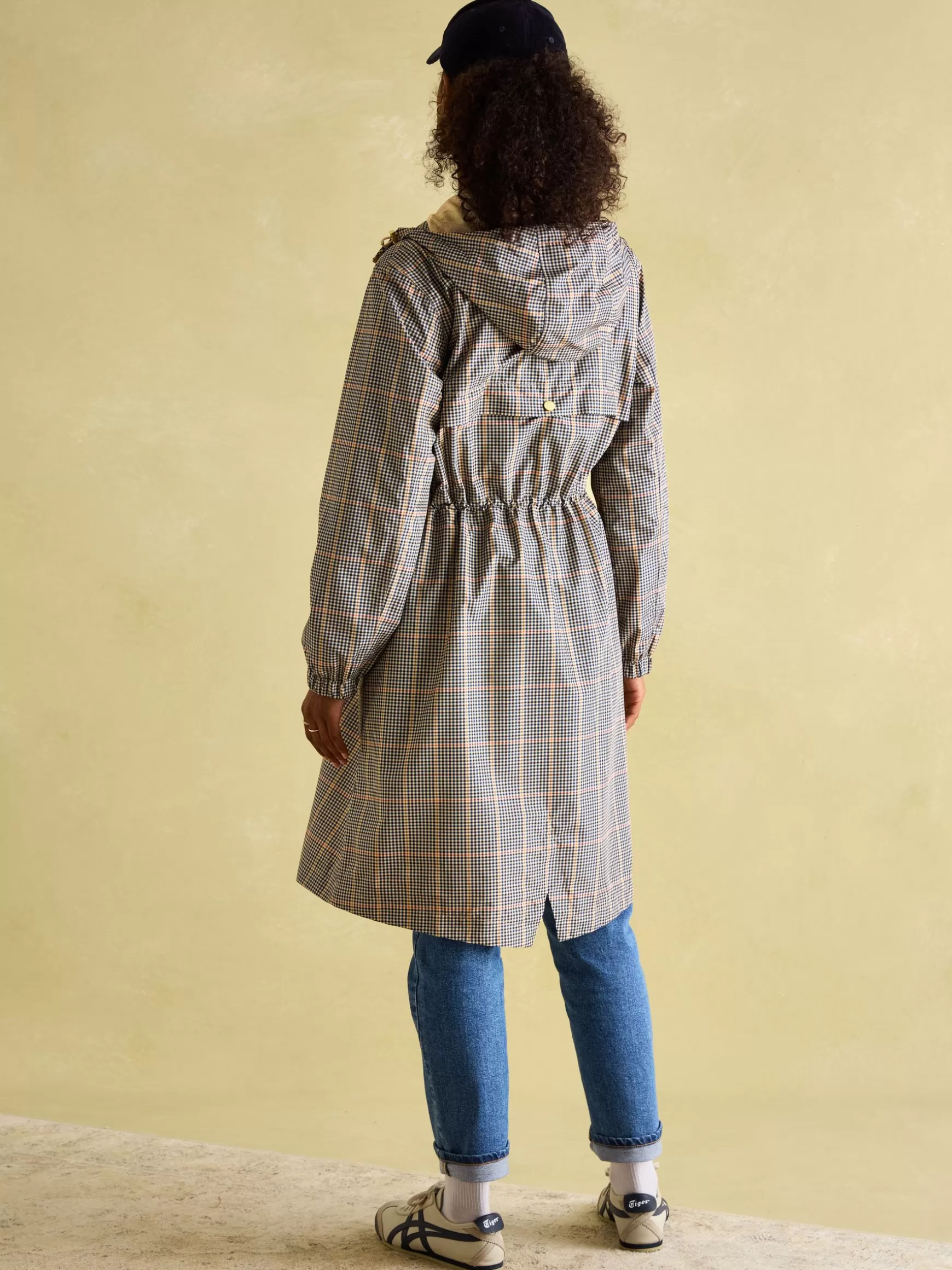 Holkham Brown Check Waterproof Packable Raincoat With Hood^Joules Sale