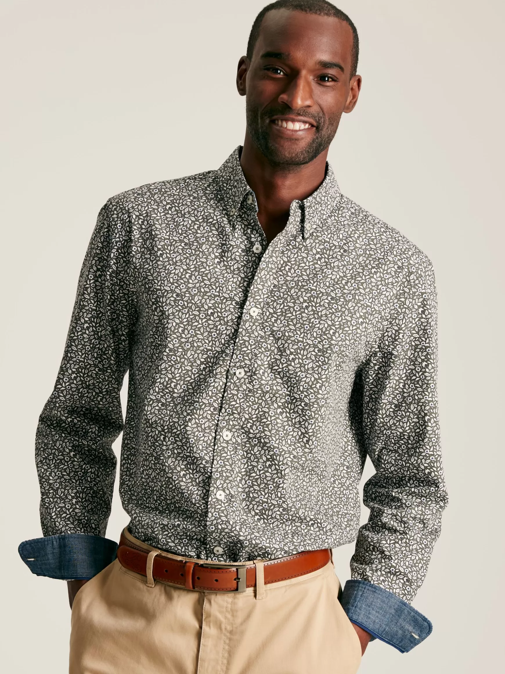 Invitation Green Floral Cotton Shirt^Joules Fashion