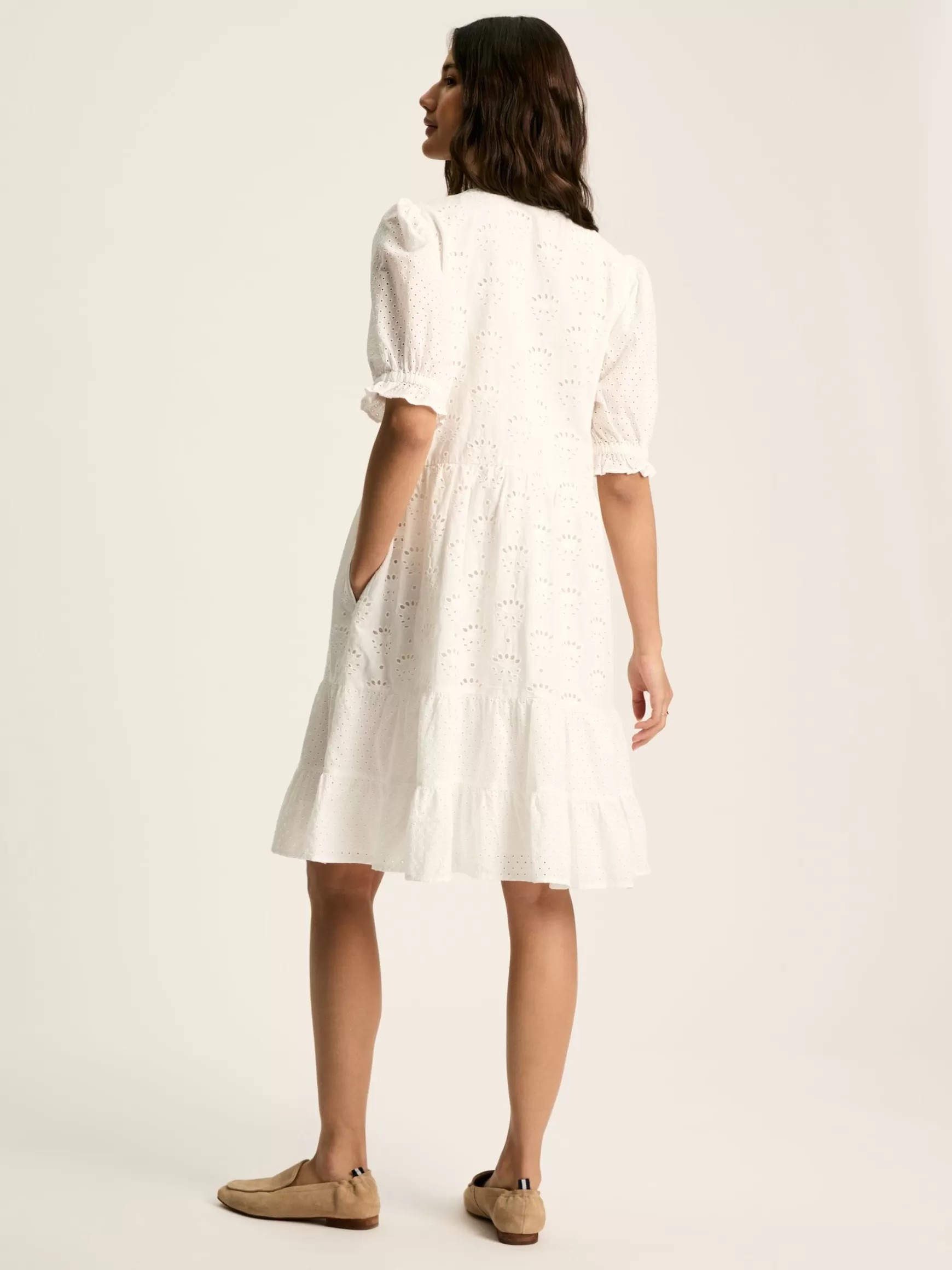Isabel Cotton Broderie Dress^Joules Cheap