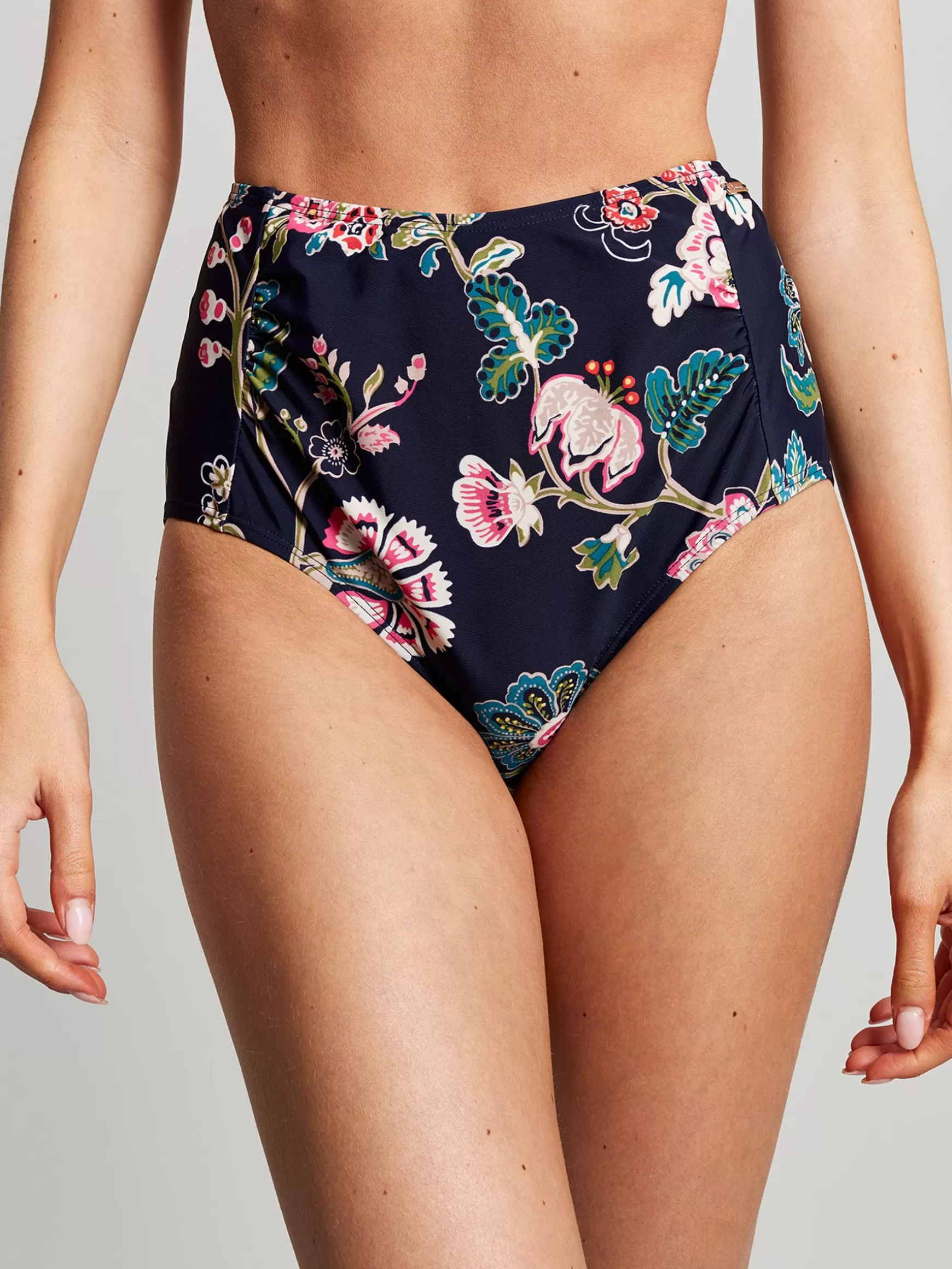 Jasmine Navy Floral Bikini Bottoms^Joules Outlet