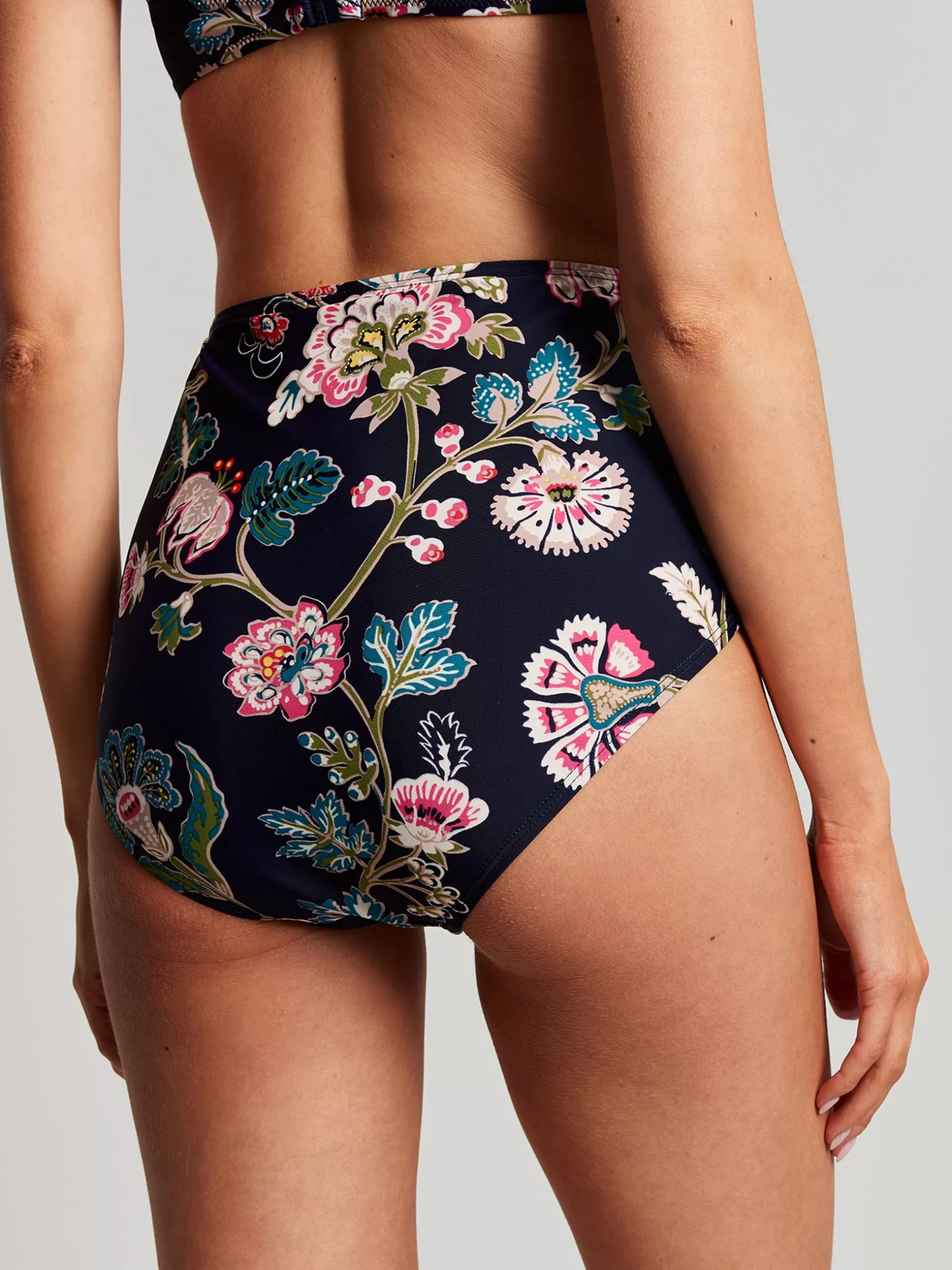 Jasmine Navy Floral Bikini Bottoms^Joules Outlet