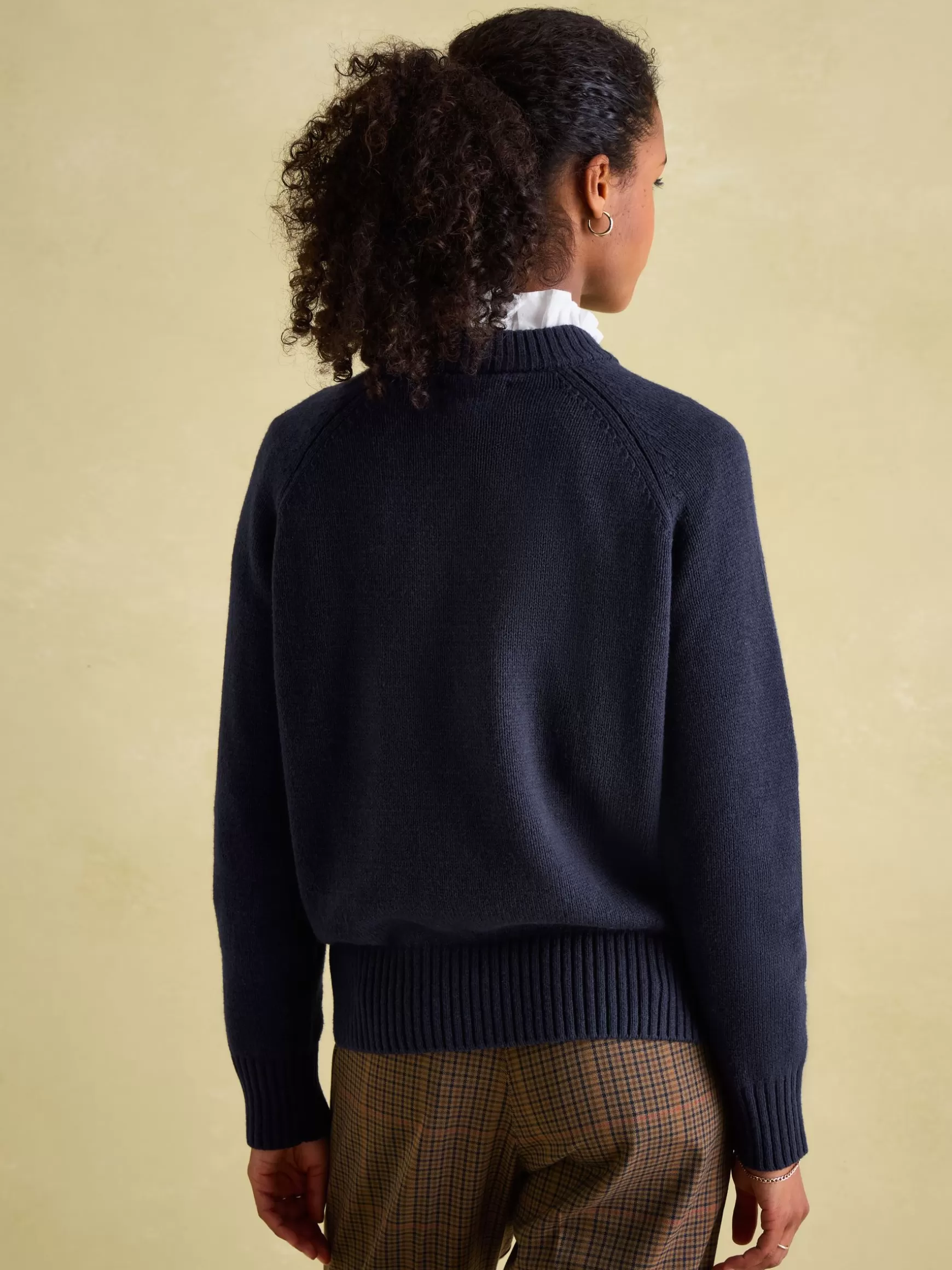 Jonty Navy Blue Intarsia Fox Knit Jumper^Joules Online