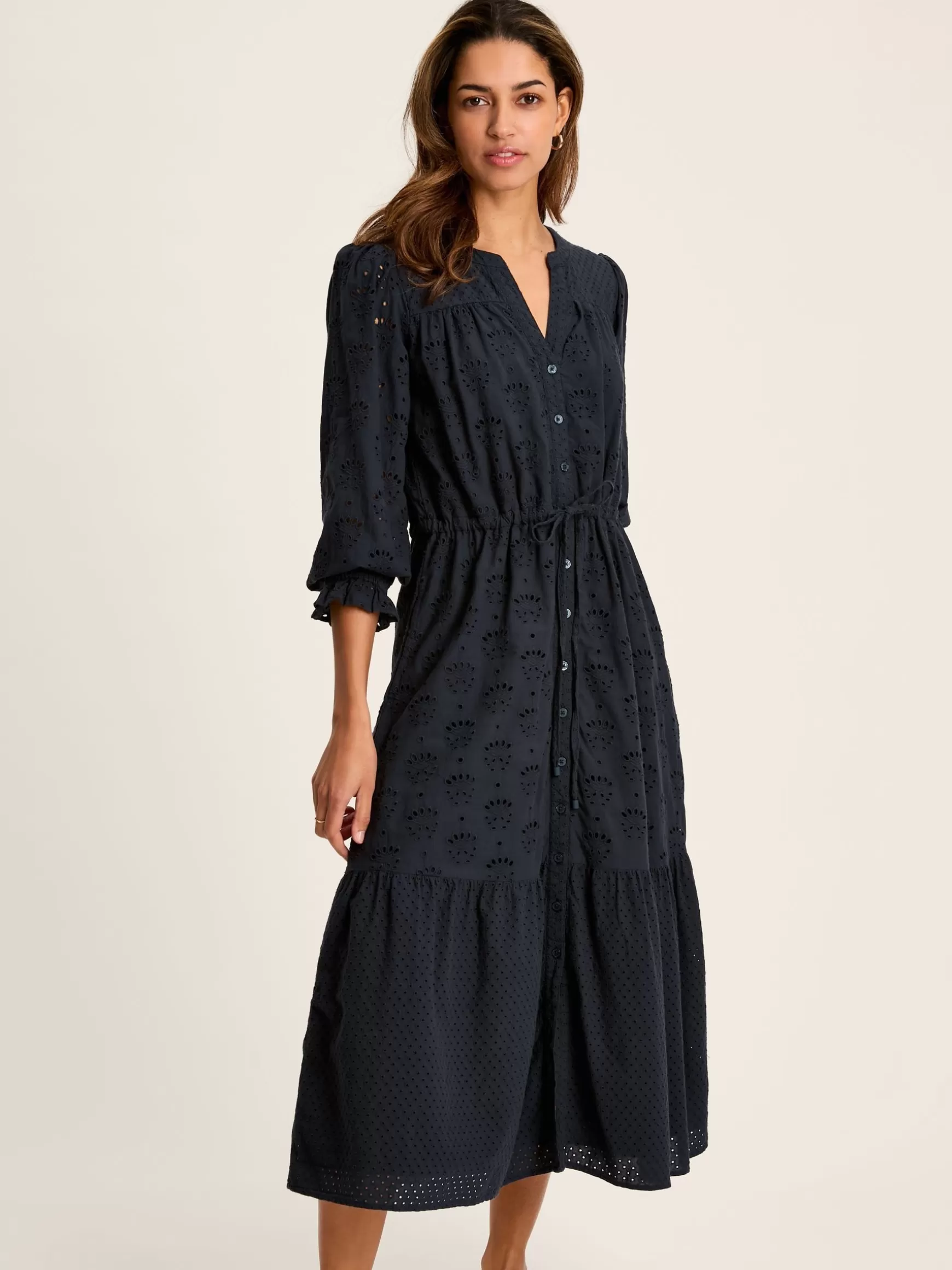 Juliana Navy Blue Broderie Dress^Joules Cheap