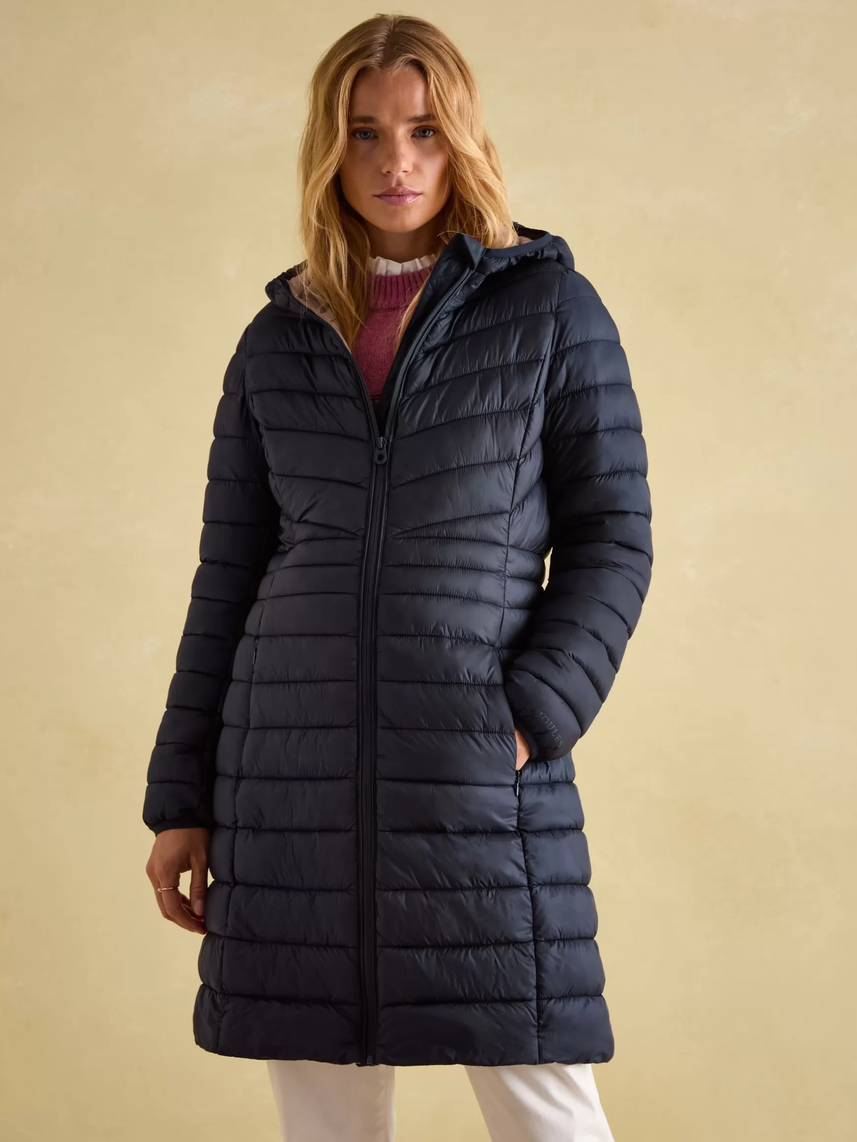 Kenley Showerproof Long Padded Coat with Hood^Joules Hot