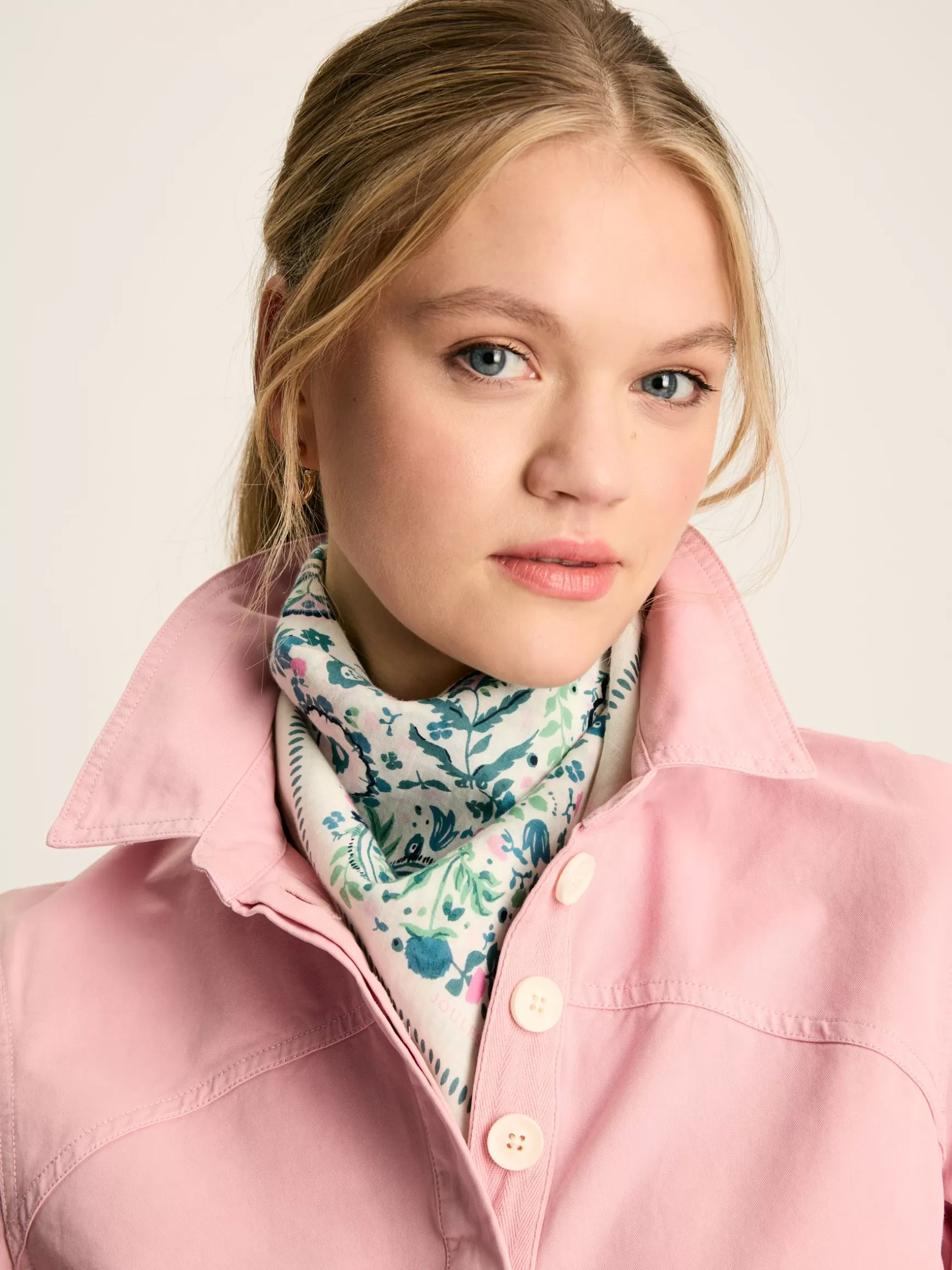 Kensington Cotton Square Scarf^Joules Store