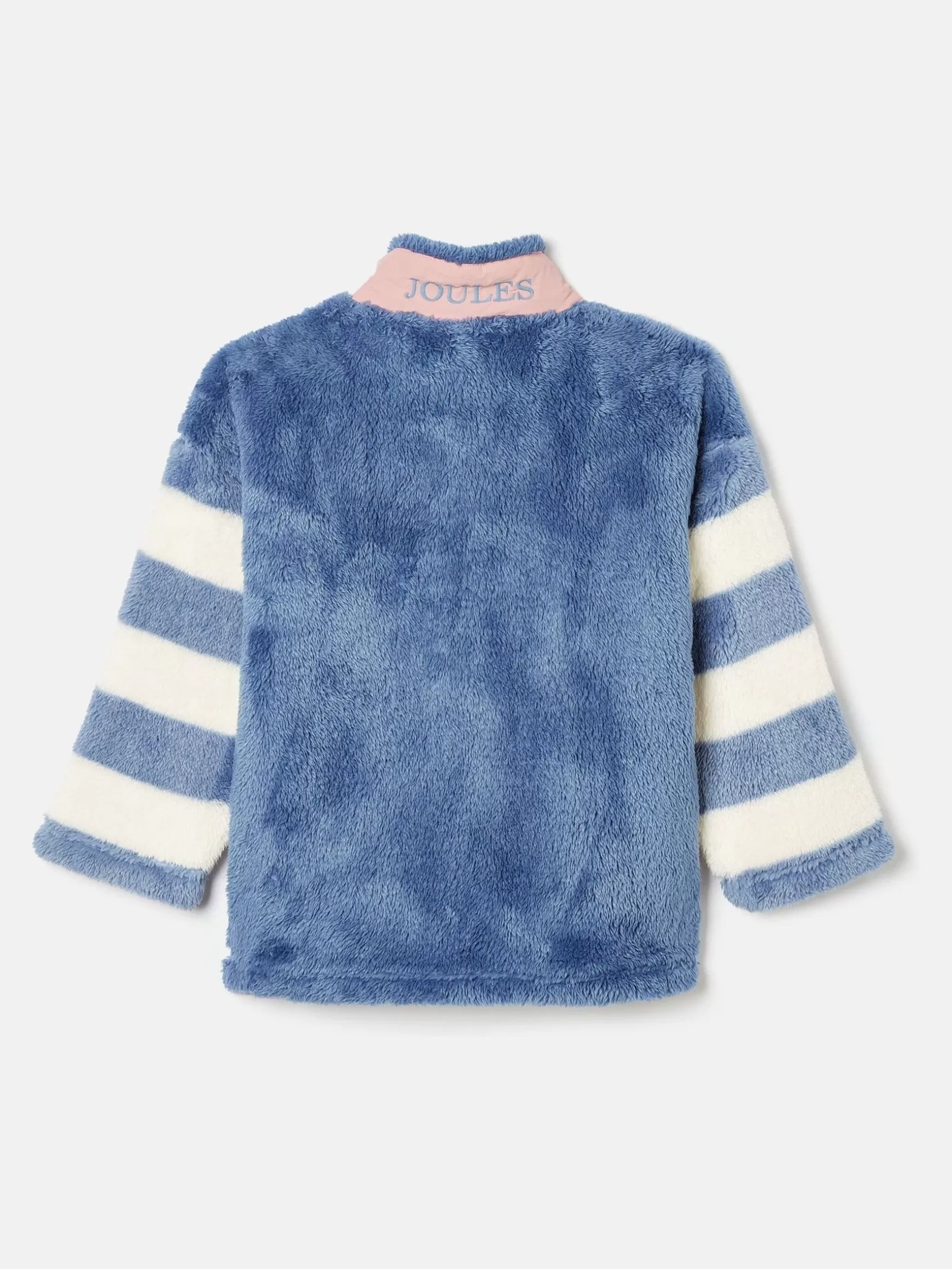 Kids' Always Cosy Blue Colourblock Quarter Zip Borg Fleece^Joules Flash Sale