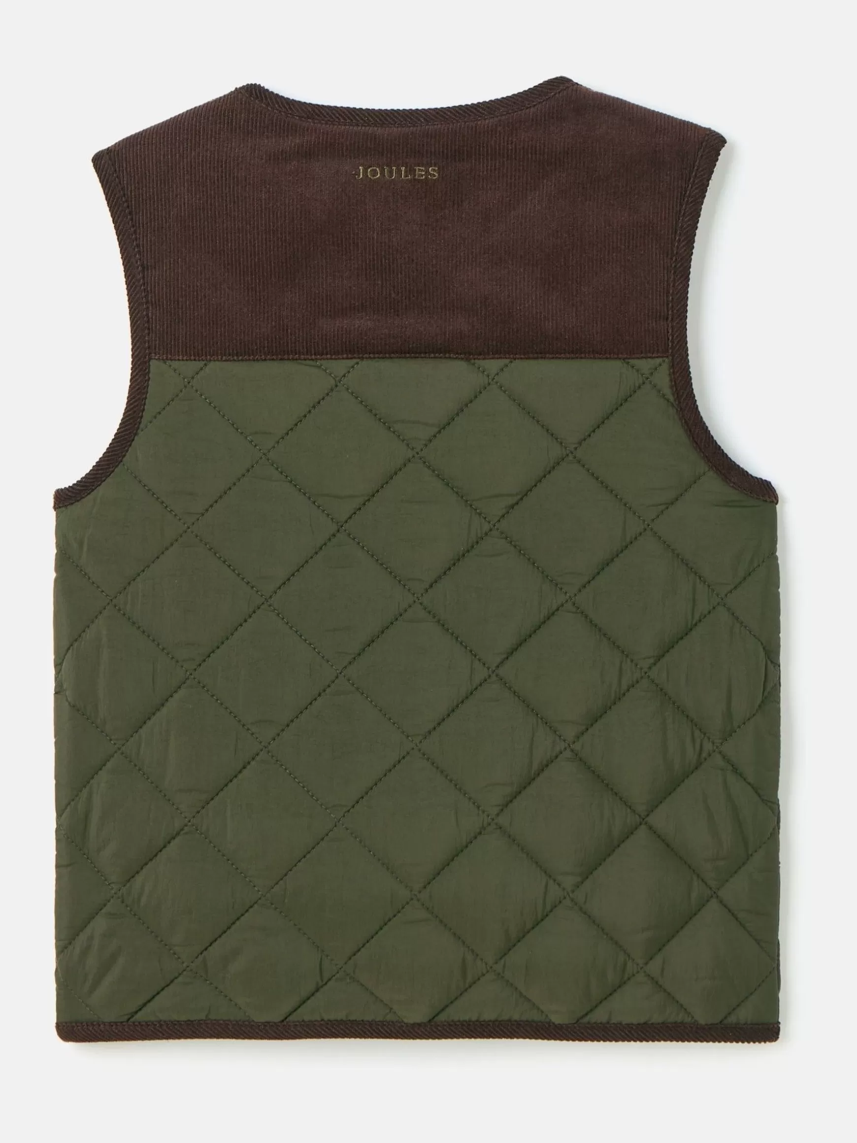 Kids' Gibson Khaki Green Quilted Gilet^Joules Cheap