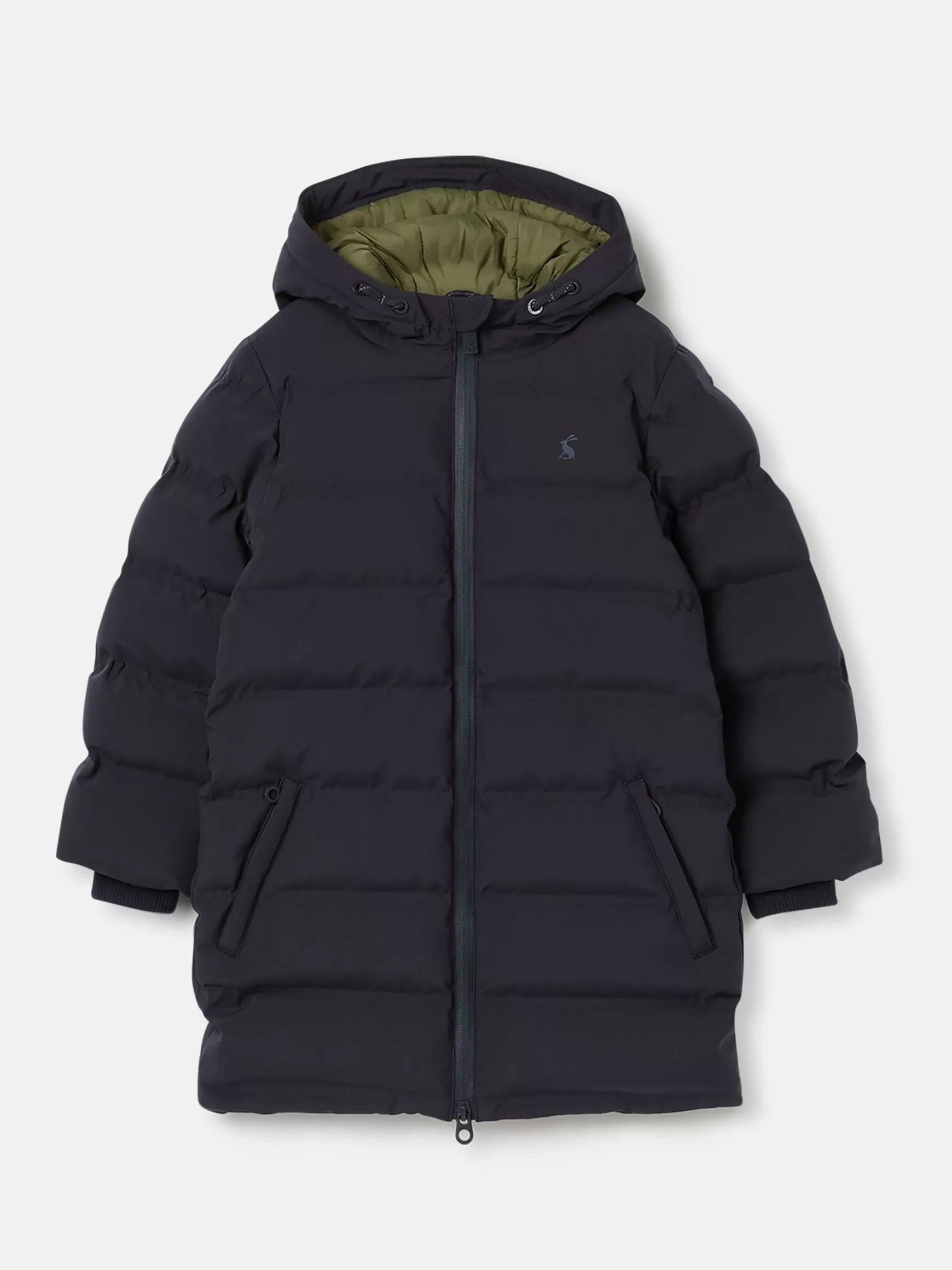 Kids' Padwell Navy Blue Waterproof Padded Coat with Hood^Joules Shop