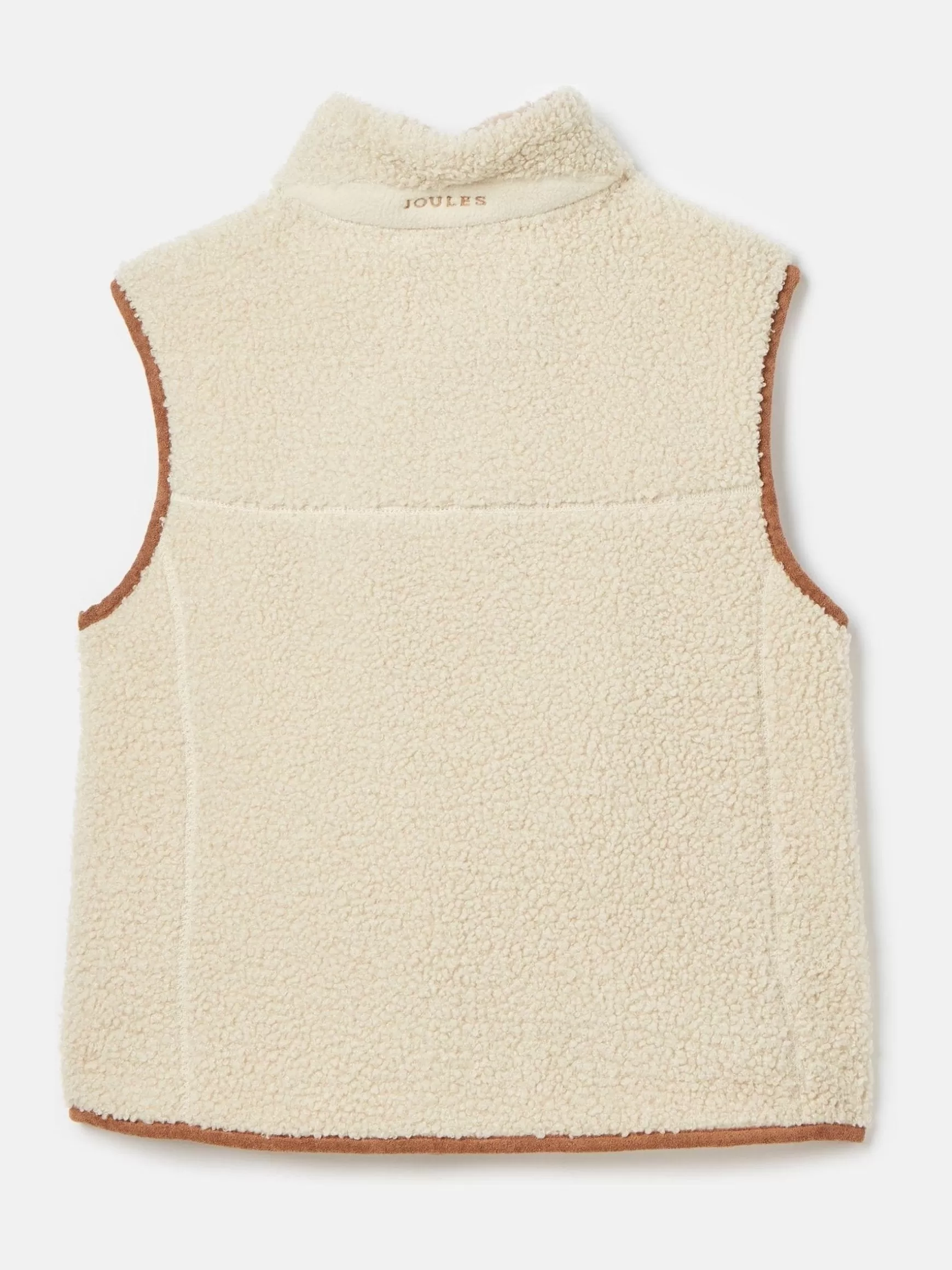 Kids' Sadie Cream & Natural Borg Fleece Gilet^Joules Hot
