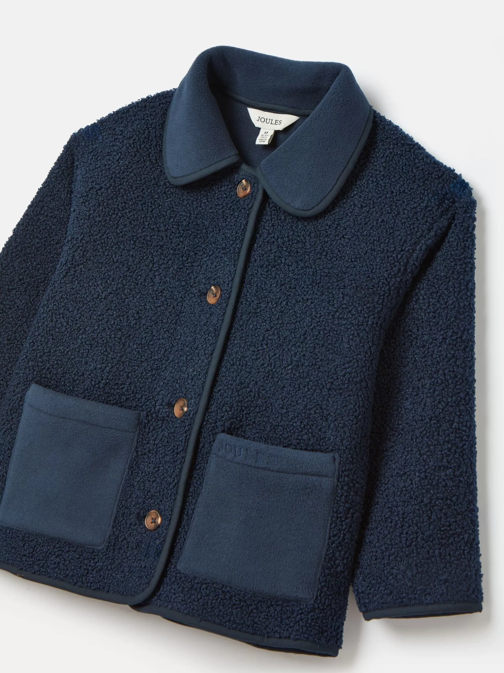 Kids' Sadie Navy Blue Borg Fleece Jacket^Joules Best Sale