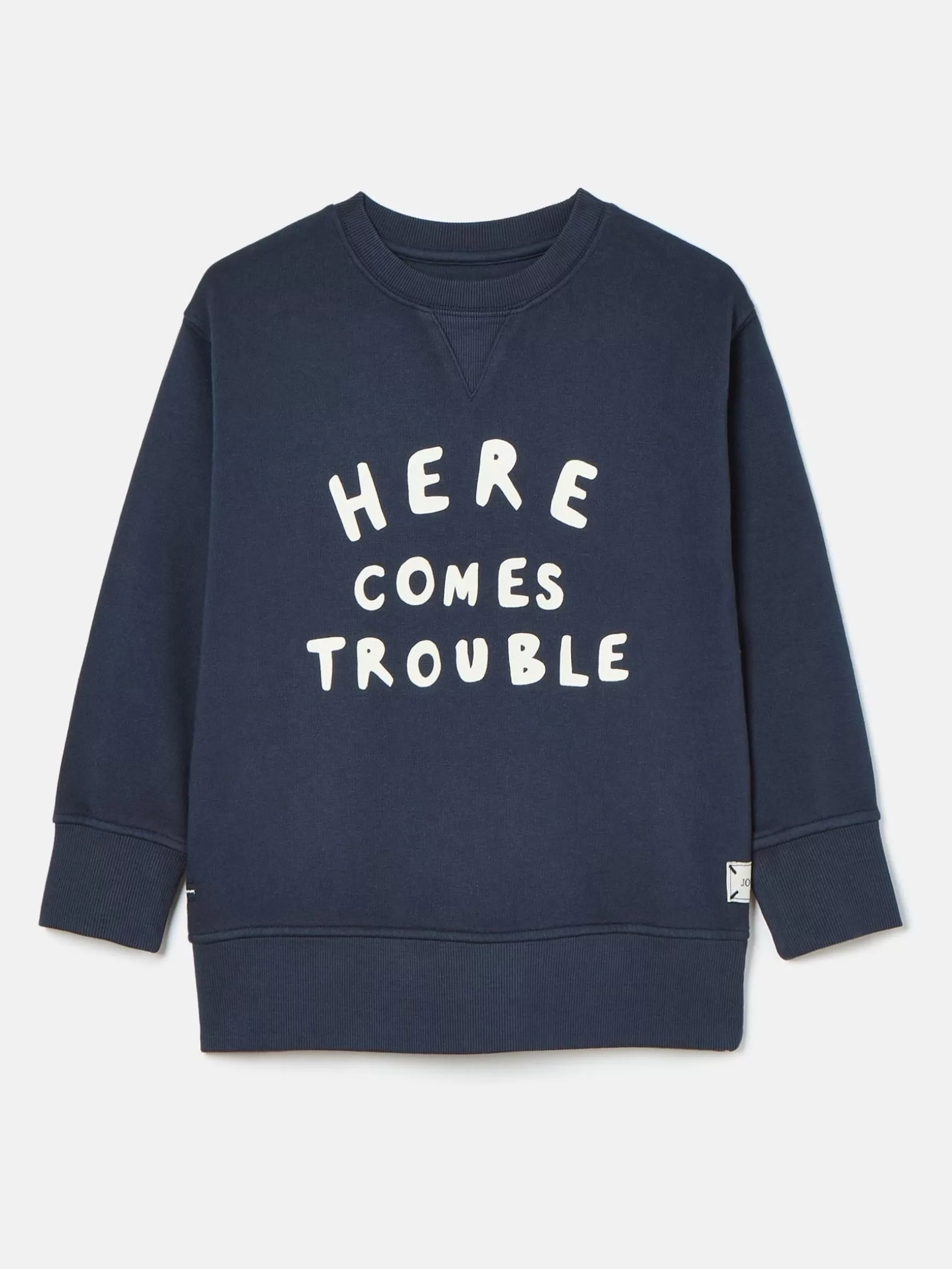 Kids' Sundaze Navy Blue Crew Neck Slogan Sweatshirt^Joules Best
