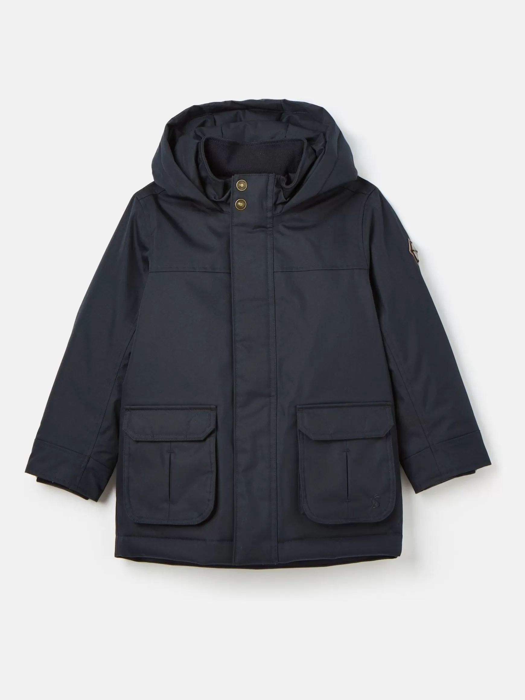 Kids' Ultimate Navy Blue Waterproof Coat with Quilted Lining^Joules Outlet
