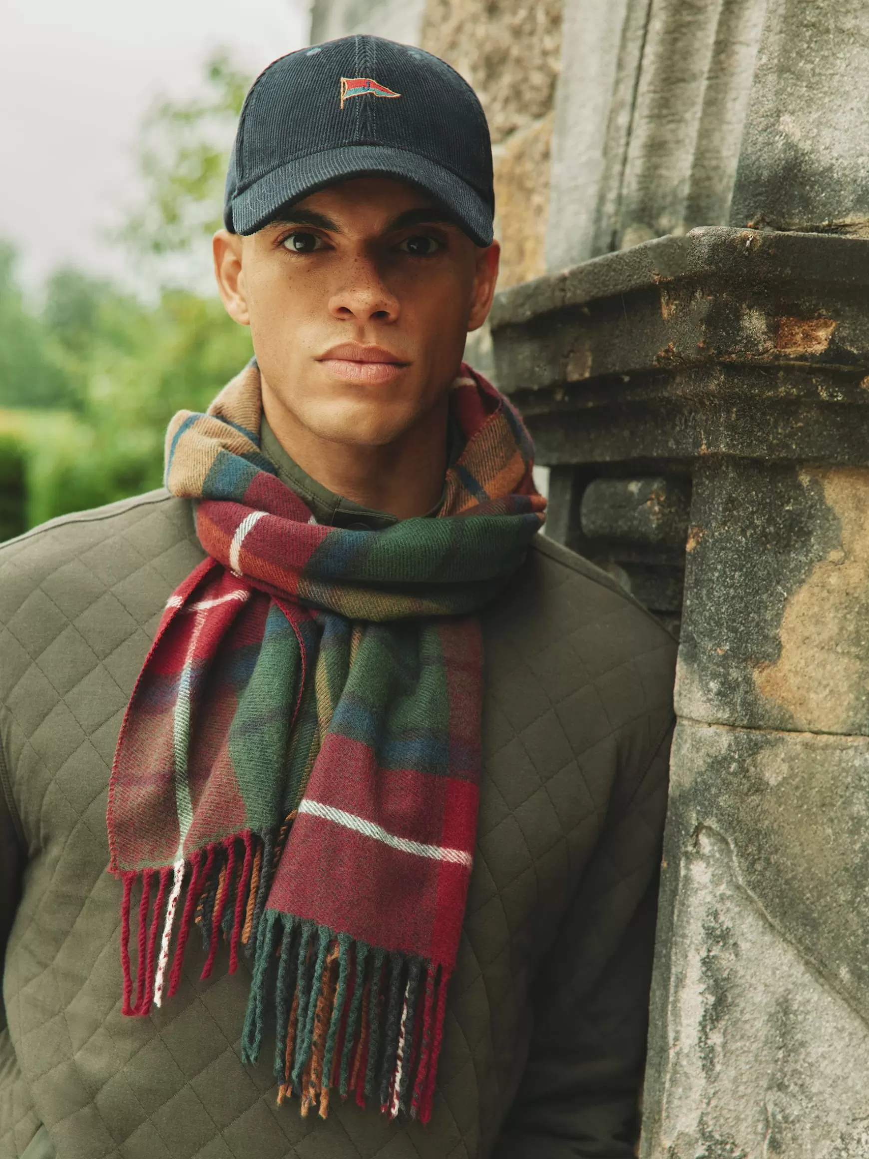 Langtree Red & Green Scarf^Joules Hot