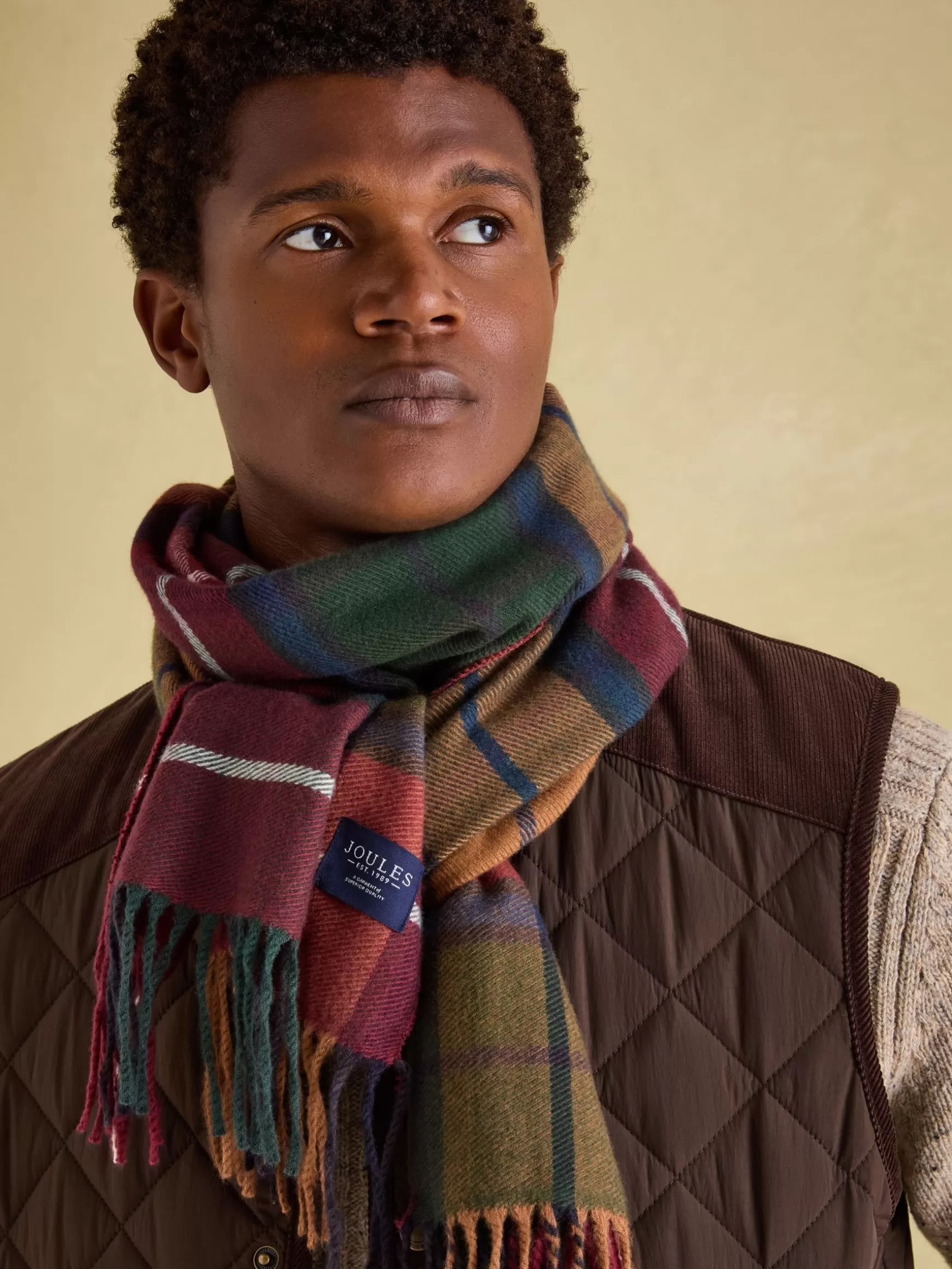 Langtree Red & Green Scarf^Joules Hot