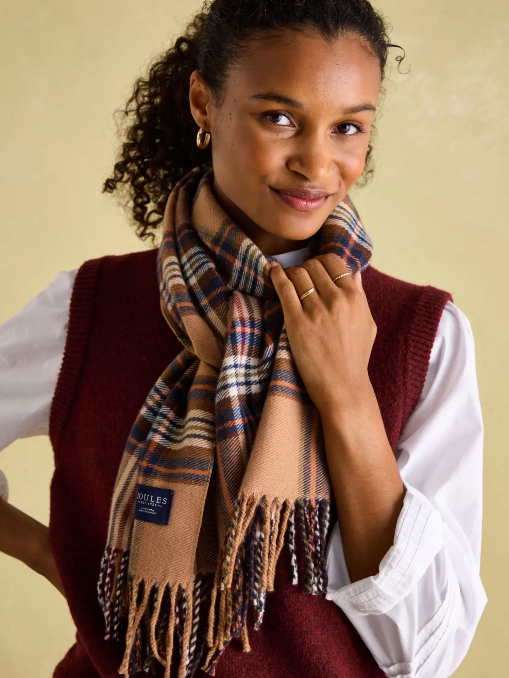 Langtree Rust Brown Scarf^Joules Fashion