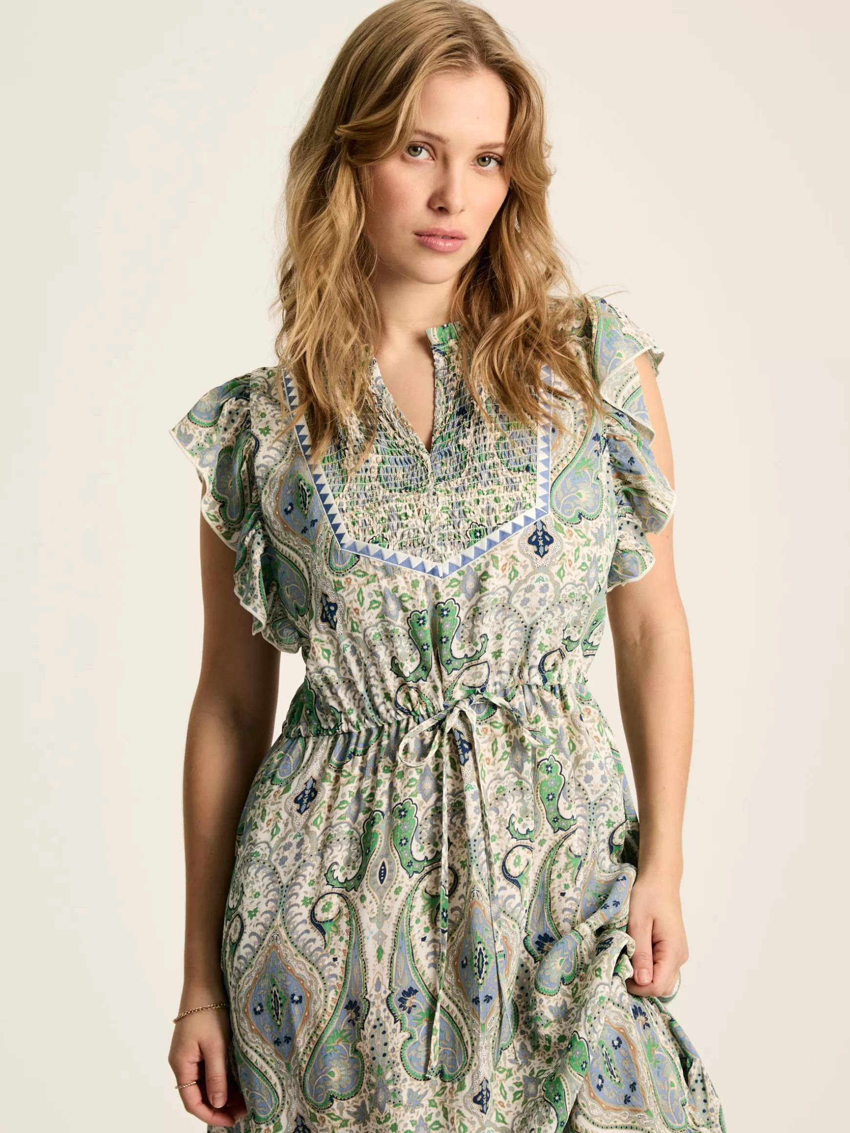 Lillia Tie Waist Tiered Dress^Joules Flash Sale