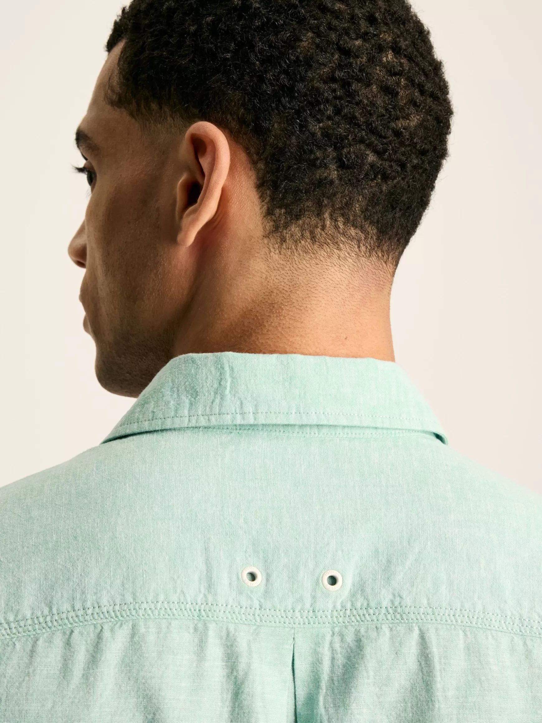 Linen Blend Plain Short Sleeve Shirt^Joules Fashion