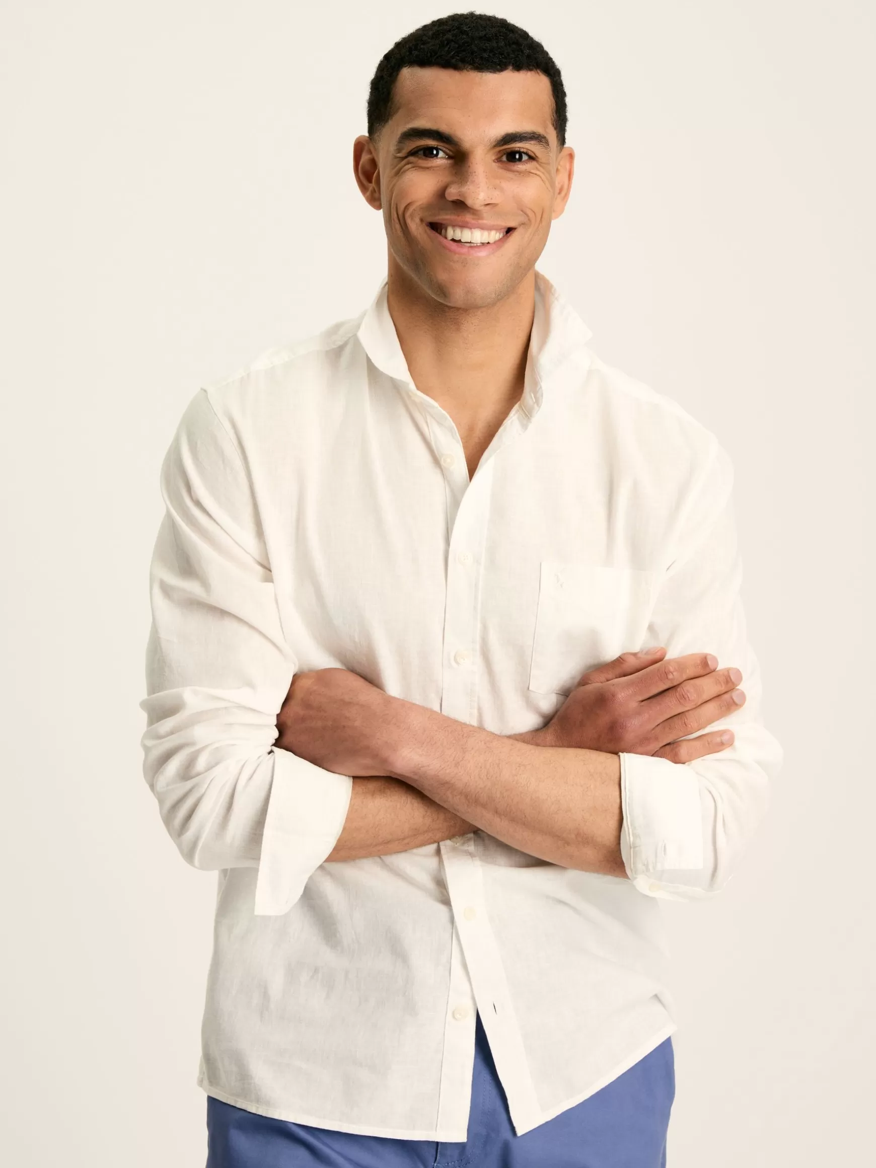 Linen Blend Plain Long Sleeve Shirt^Joules Cheap